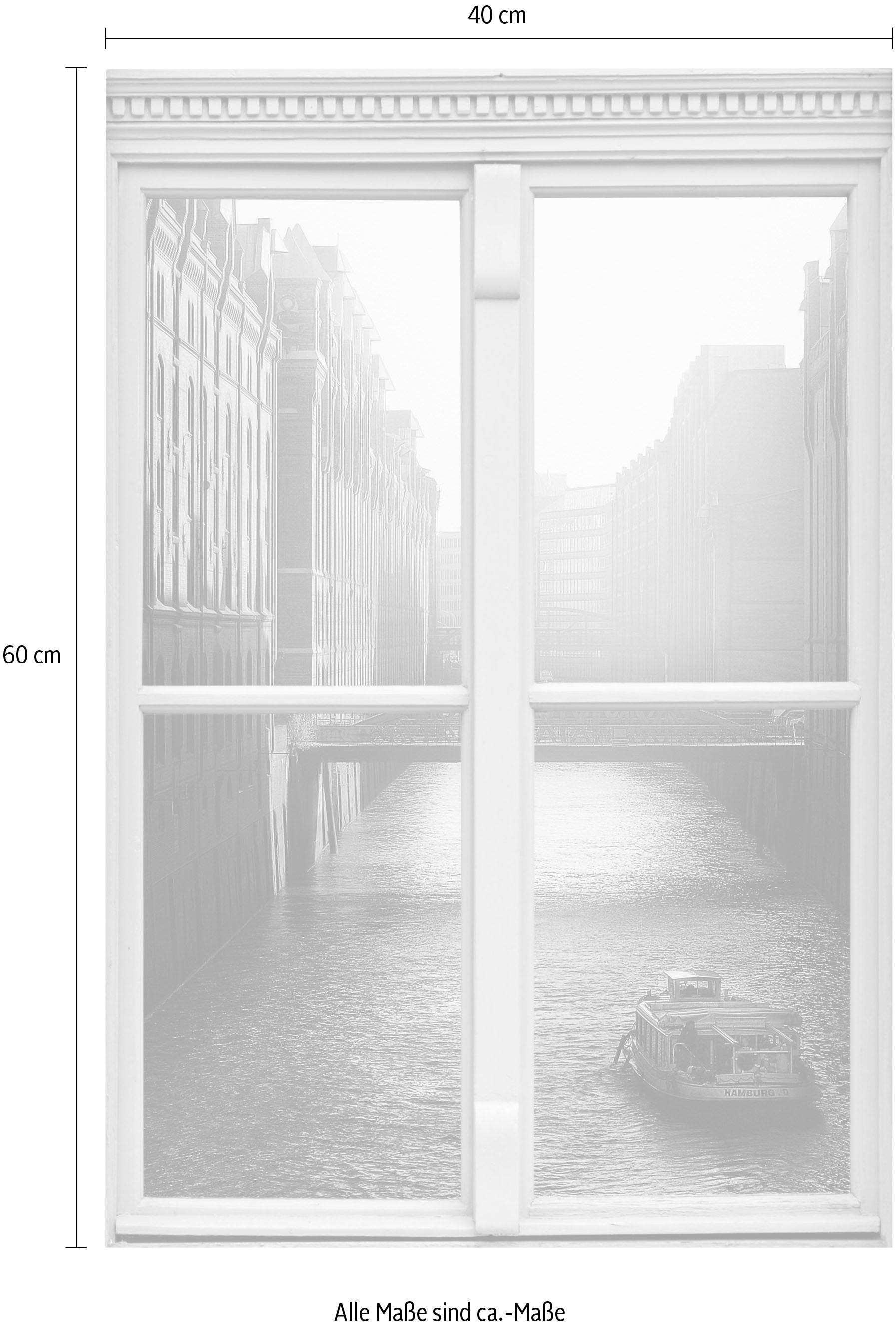 queence Wandsticker »Fluss« Wandsticker, Wandbild, selbstklebend, 3D, Fenster