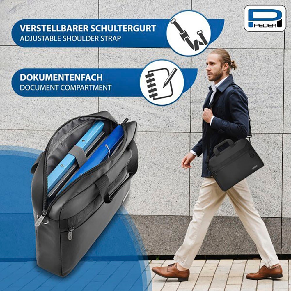 PEDEA Laptoptasche »Notebooktasche Clutch 15,6 (39,6cm)«, (1 tlg.), Umhängetasche mit Tablet Fach
