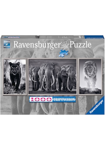 Puzzle »Panter, Elefanten, Löwe«, Triptychon; FSC® - schützt Wald - weltweit; Made in...