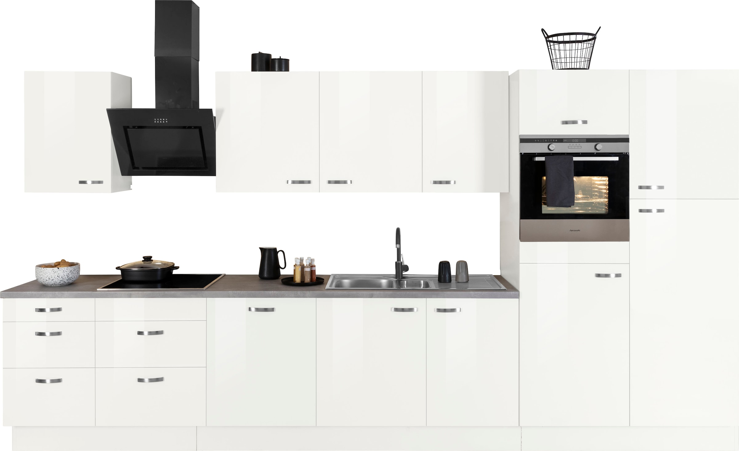 OPTIFIT Küchenzeile mit Breite HANSEATIC-E-Geräten, auf Raten Soft-Close-Funktion bestellen cm,«, »Cara, Induktions-Kochfeld, 400