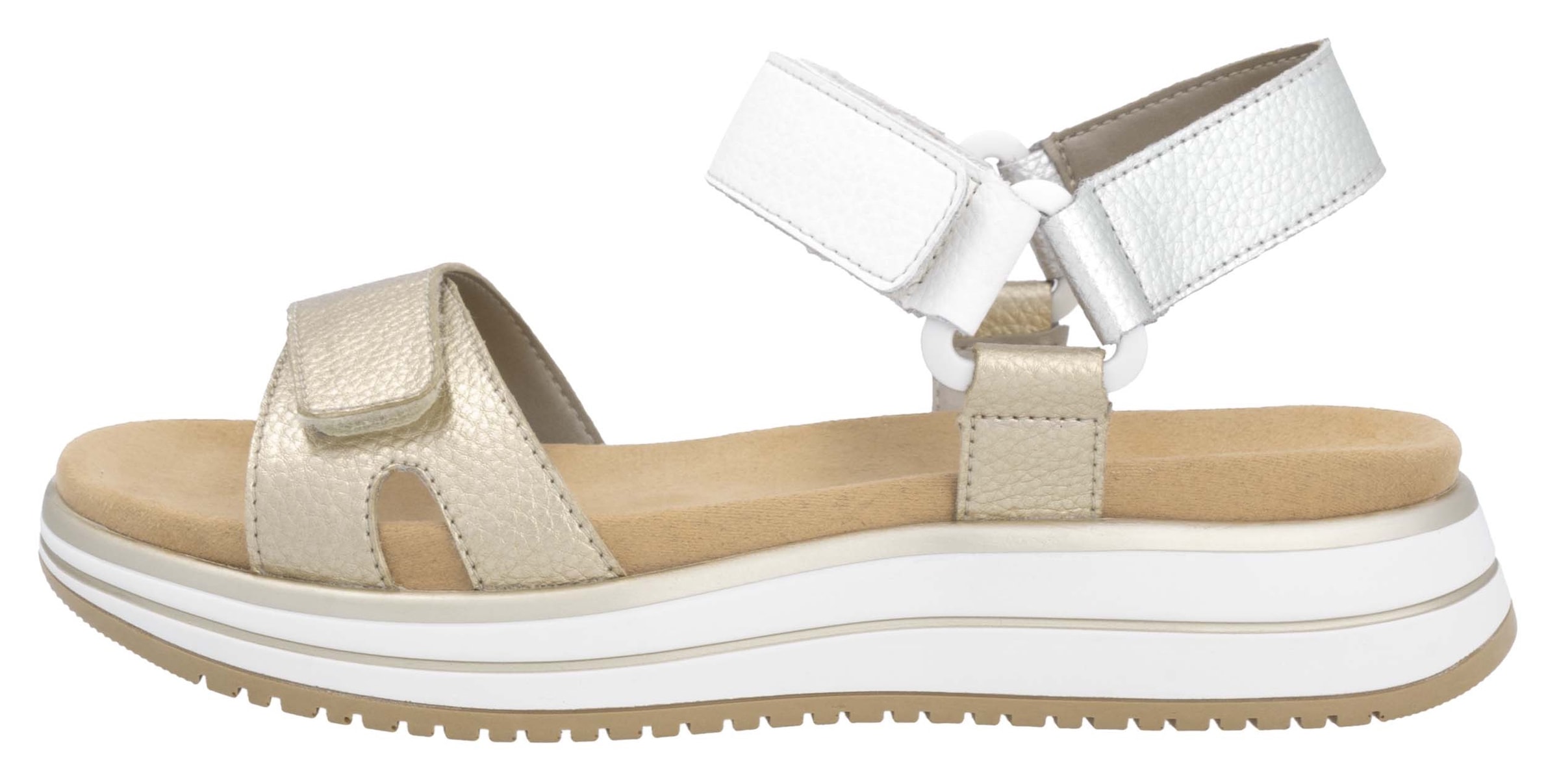 Remonte Riemchensandale »Elisabeth Hurley-Collection«, Keilabsatz, Klettschuh, Sandalette mit Plateausohle