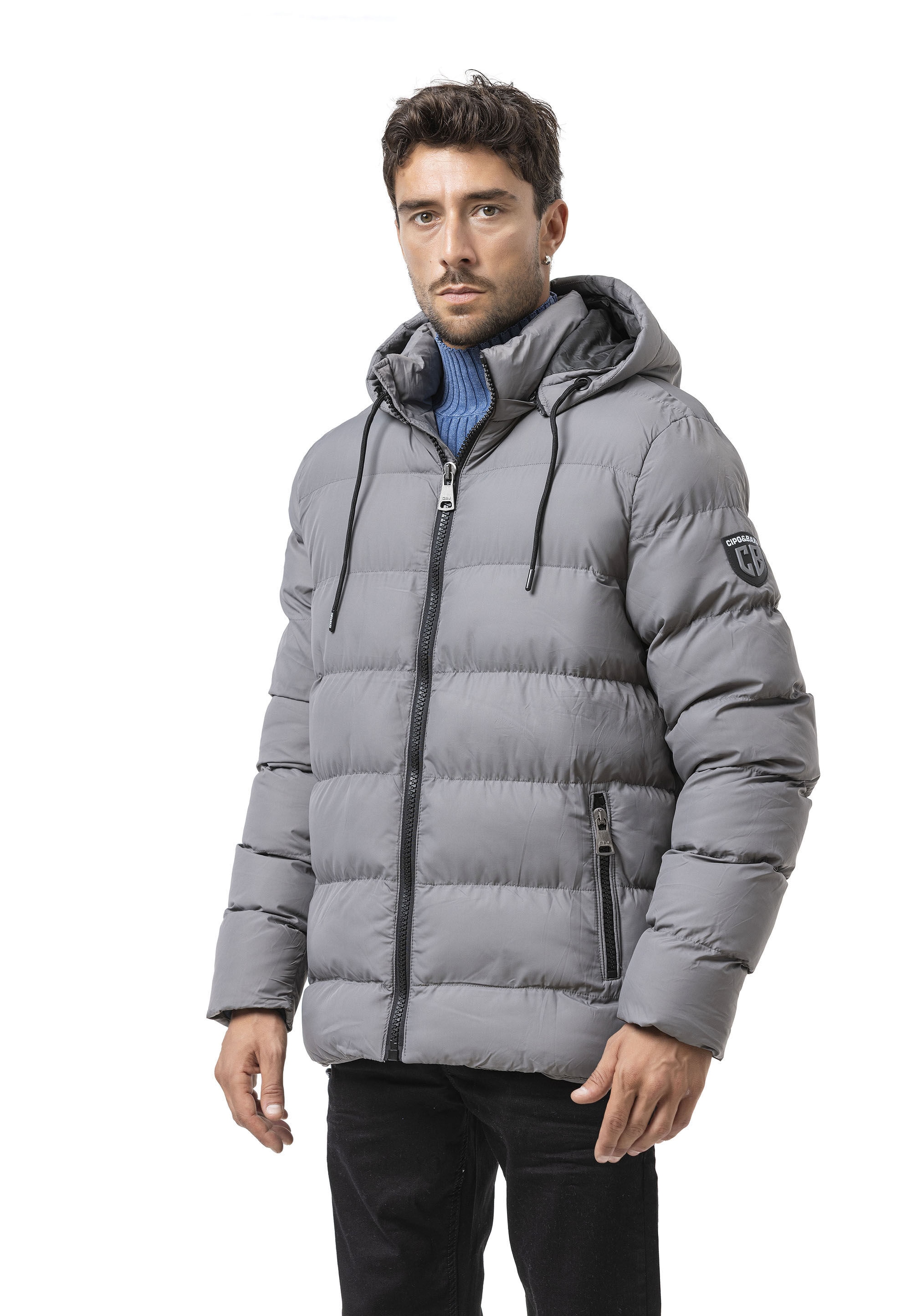 Cipo & Baxx Winterjacke »Cipo & Baxx Jacke« mit Kapuze im Steppdesign