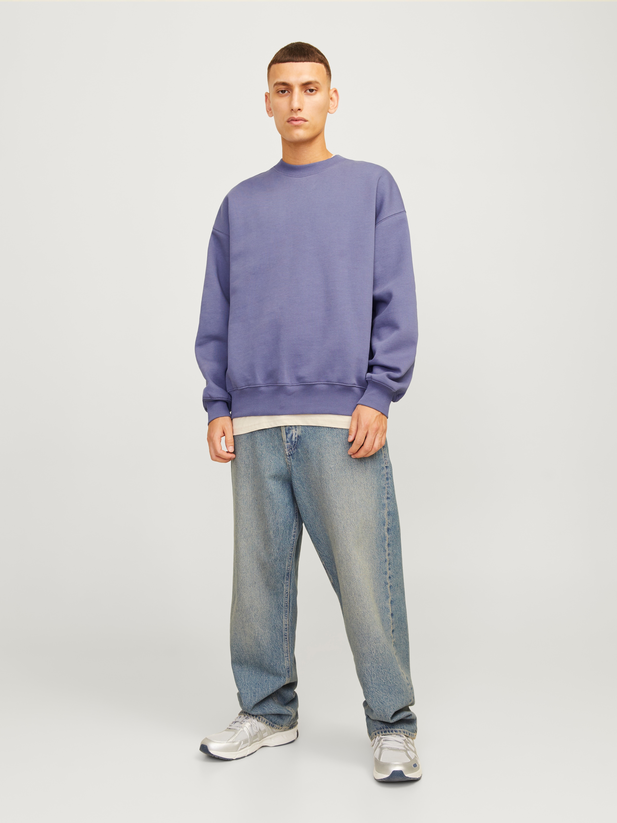 Jack & Jones Sweatshirt »JJEURBAN EDGE SWEAT CREW NECK NOOS«, mit Rippbündchen