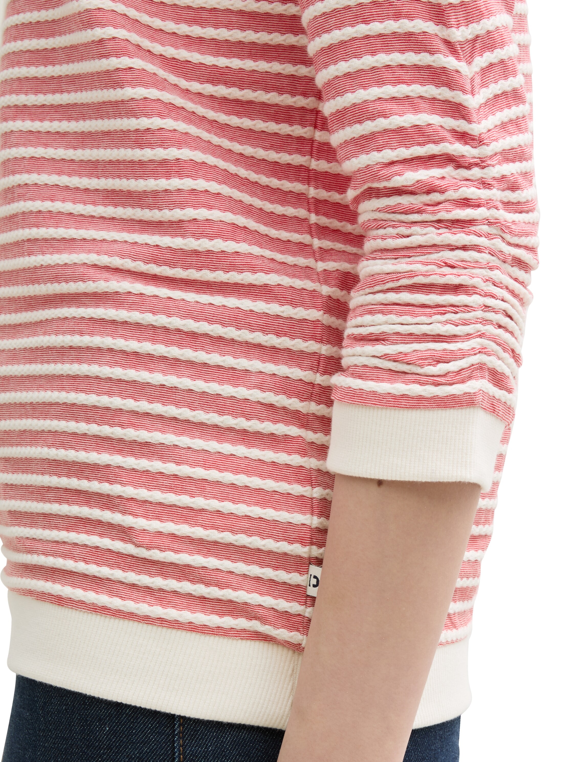 TOM TAILOR Denim Sweatshirt, mit gestreifter Optik