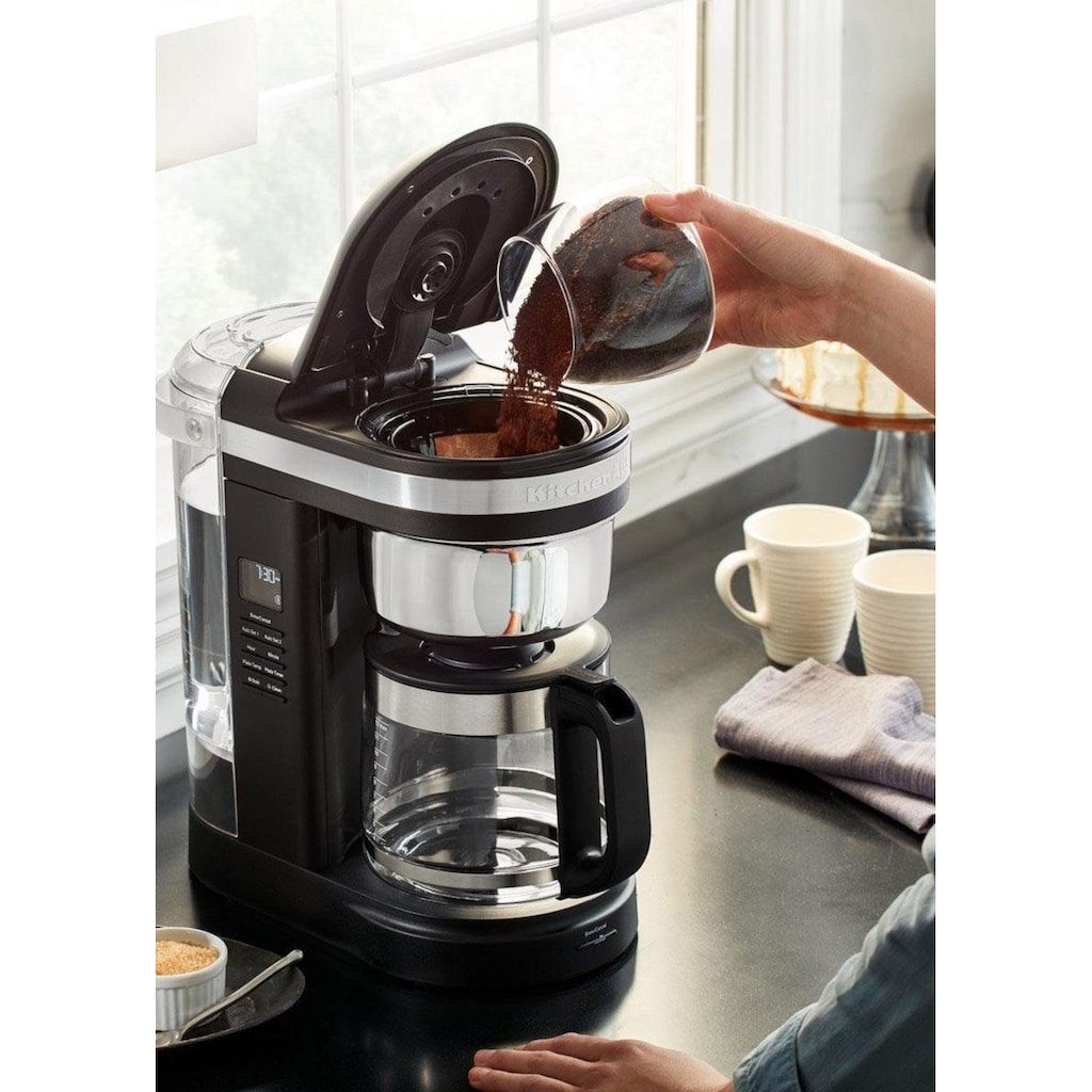 KitchenAid Filterkaffeemaschine »5KCM1209EOB ONYX BLACK«, 1,7 l Kaffeekanne, goldfarbener Permanentfilter