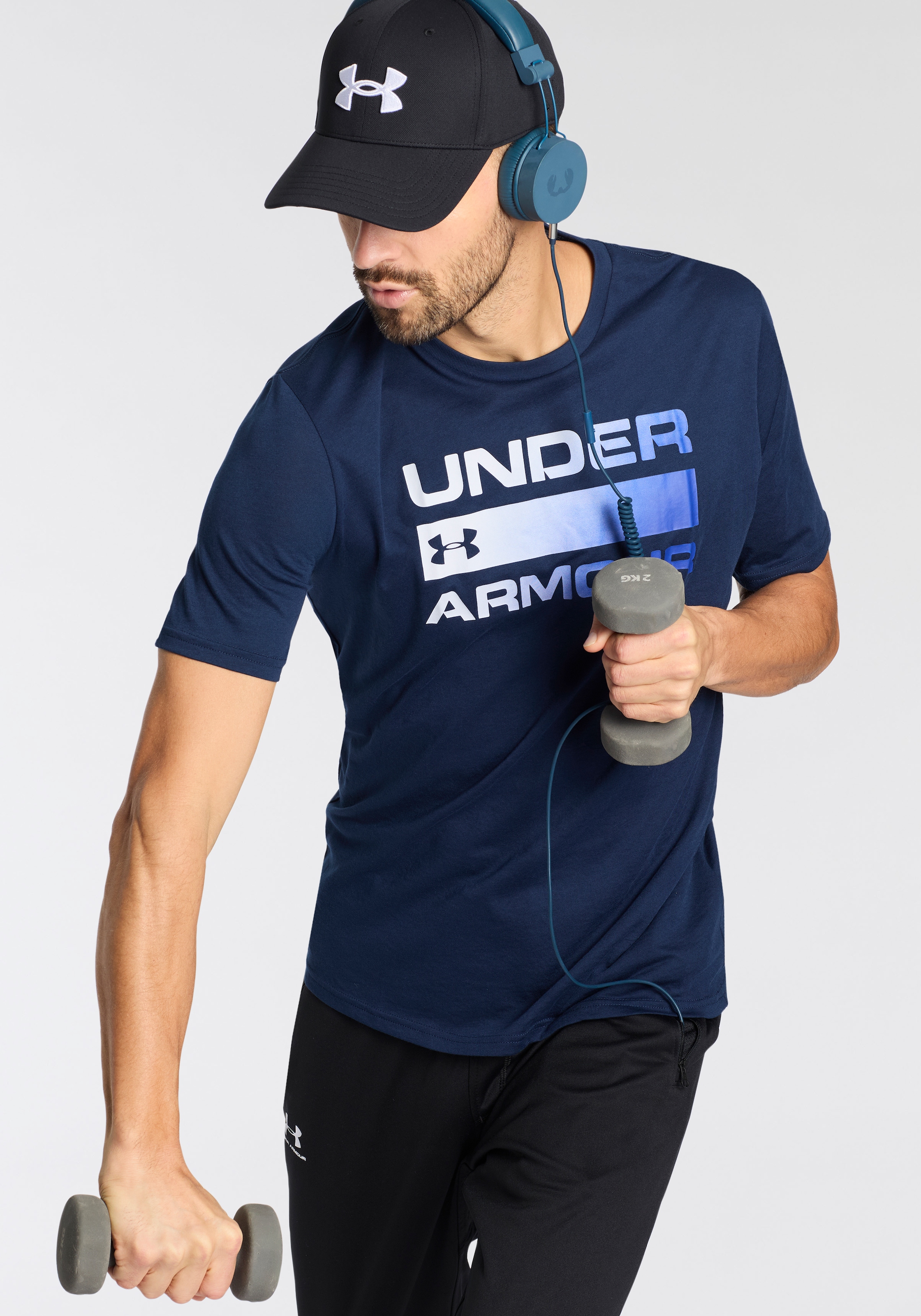 Under Armour® »UA TEAM ISSUE WORDMARK SS« leichtes Kurzarmdesign, Rundhalsausschnitt