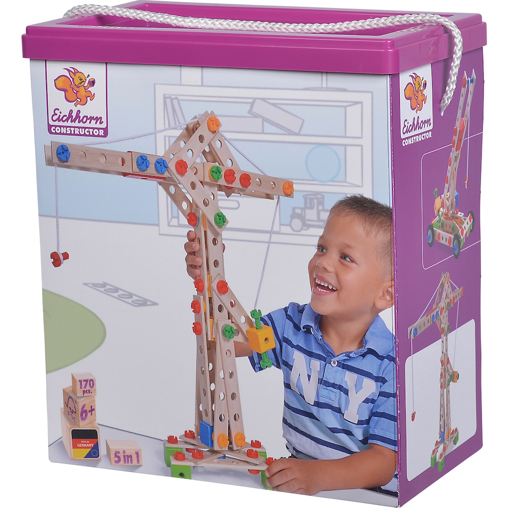 Eichhorn Konstruktionsspielsteine »Constructor Kran«, (170 St.)