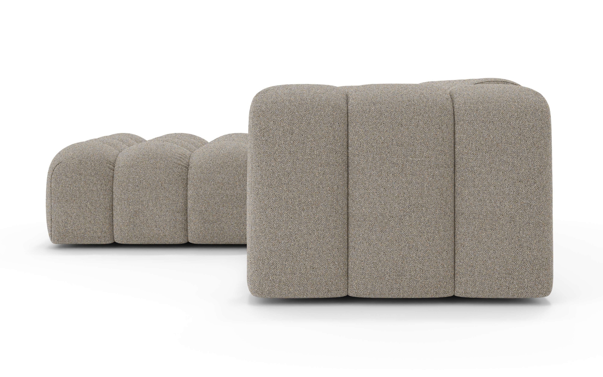 OTTO home Ecksofa »KALLIE Design-Sofa mit Wellenunterfederung, Bubble-Optik, 248/186/72cm«, moderne Steppung, hoher Sitzkomfort und modernes Design