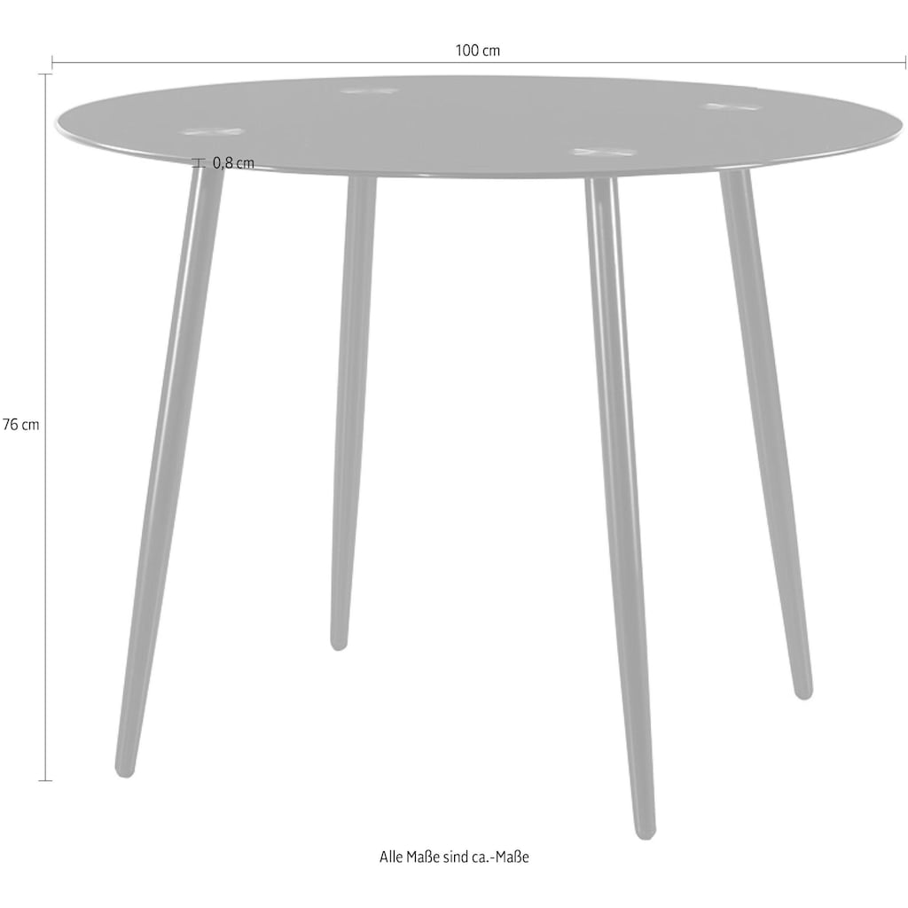 Jockenhöfer Gruppe Esstisch »Gera«, rund, ø 100 cm, Glastisch