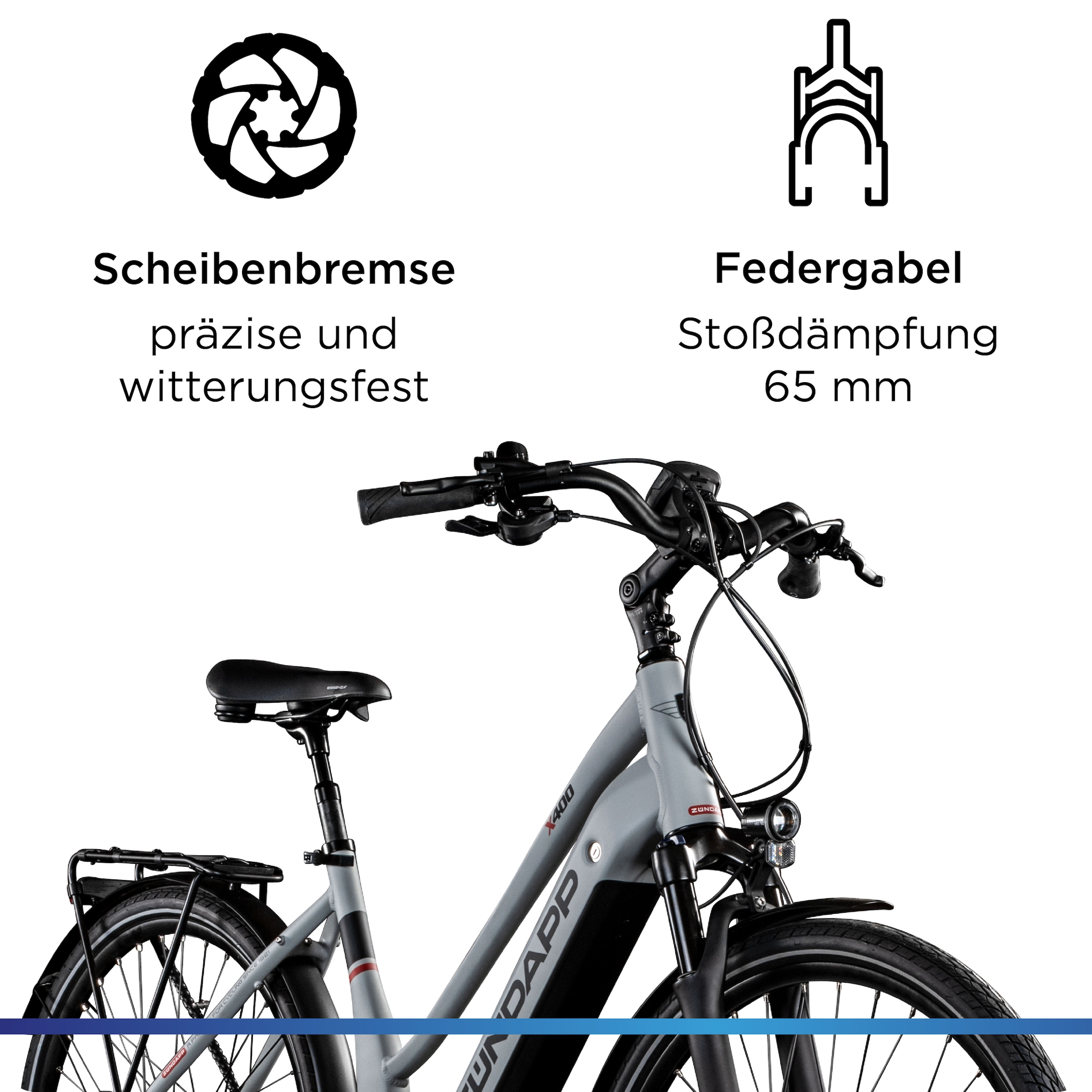 Zündapp E-Bike »X400«, 11 Gang, Shimano, Deore XT, Mittelmotor 250 W, Pedelec, Elektrofahrrad für Damen u. Herren