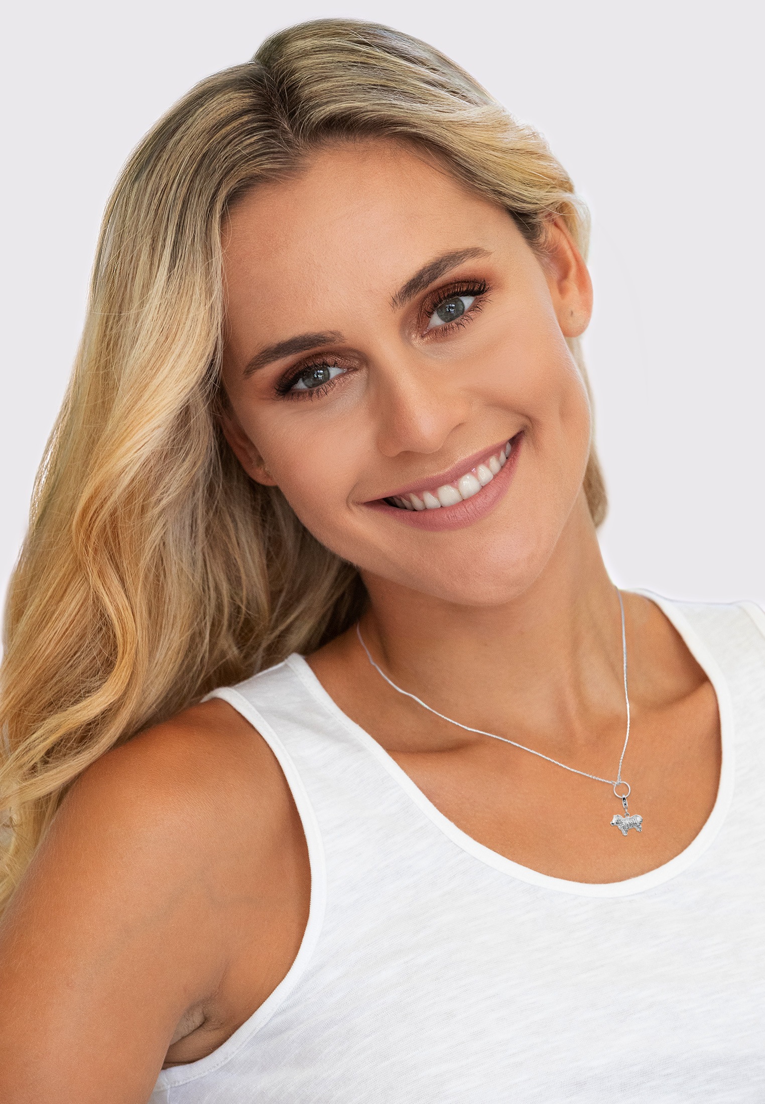 Nenalina Charm-Einhänger »Charm Schaf Natur Tierfreund Lamm 925 Silber«