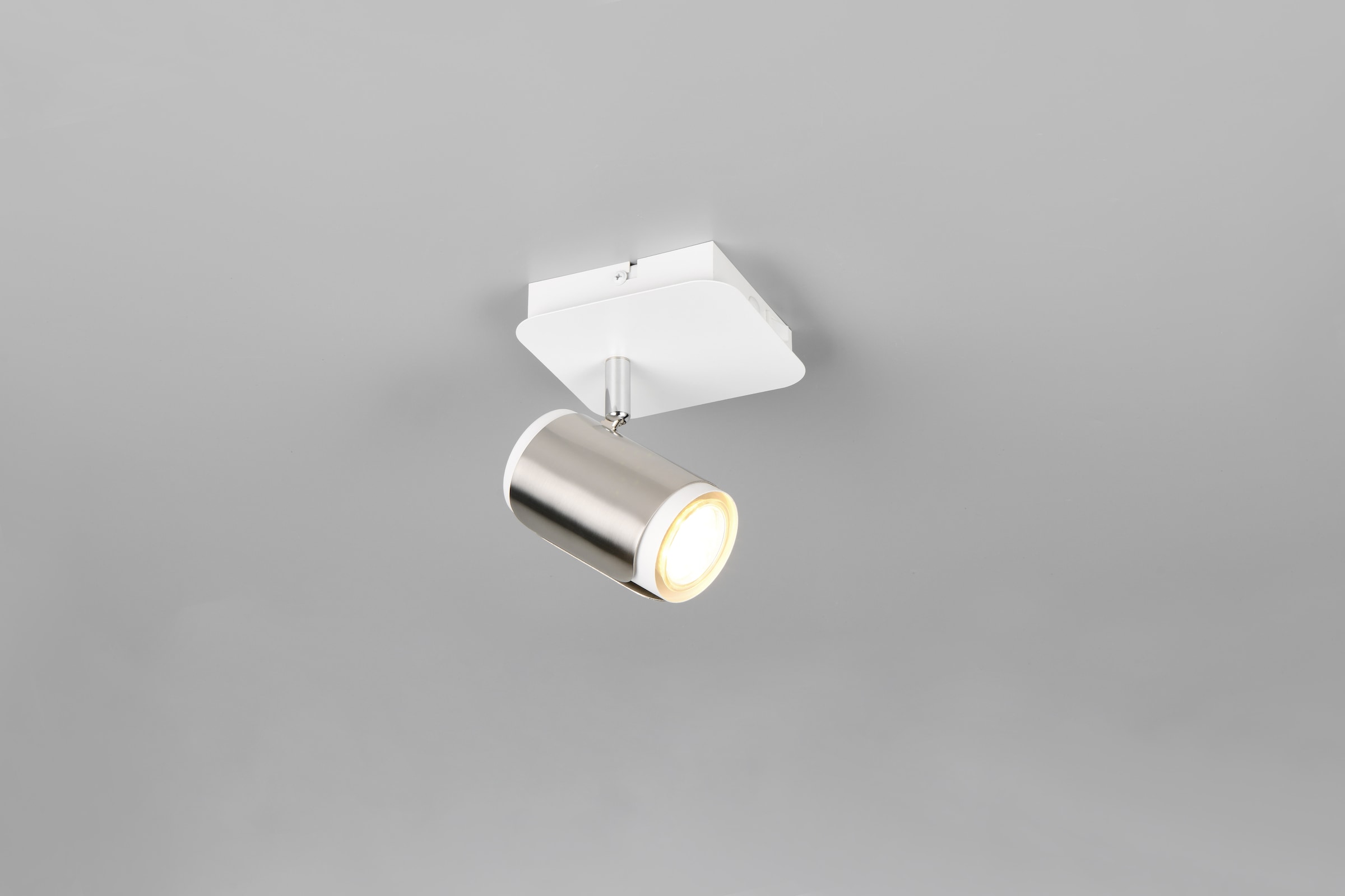 TRIO Leuchten Deckenstrahler »GILLAN, Spot 1-flammig, exkl 1x GU10 max 10W, 12x12x16,5 cm (B/H/T)« GU10 1 Stk. warmweiß - kaltweiß als Wandstrahler oder Deckenstrahler montierbar, mit Kippschalter
