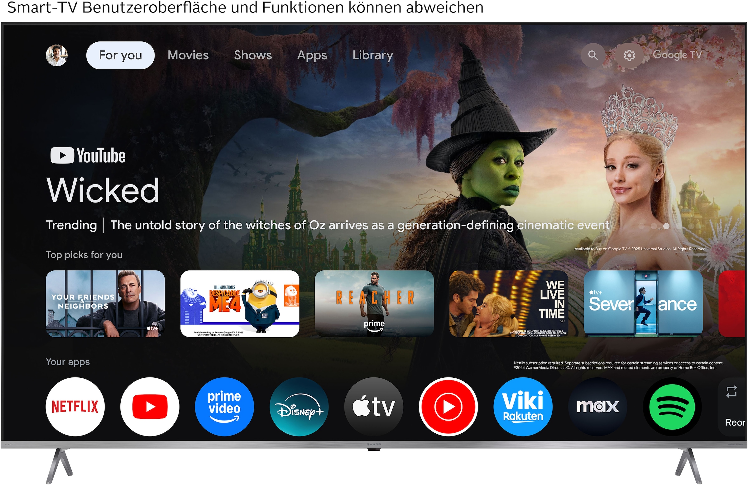 Sharp QLED Mini LED-Fernseher »4T-C75JPx« 189 cm/75 ″