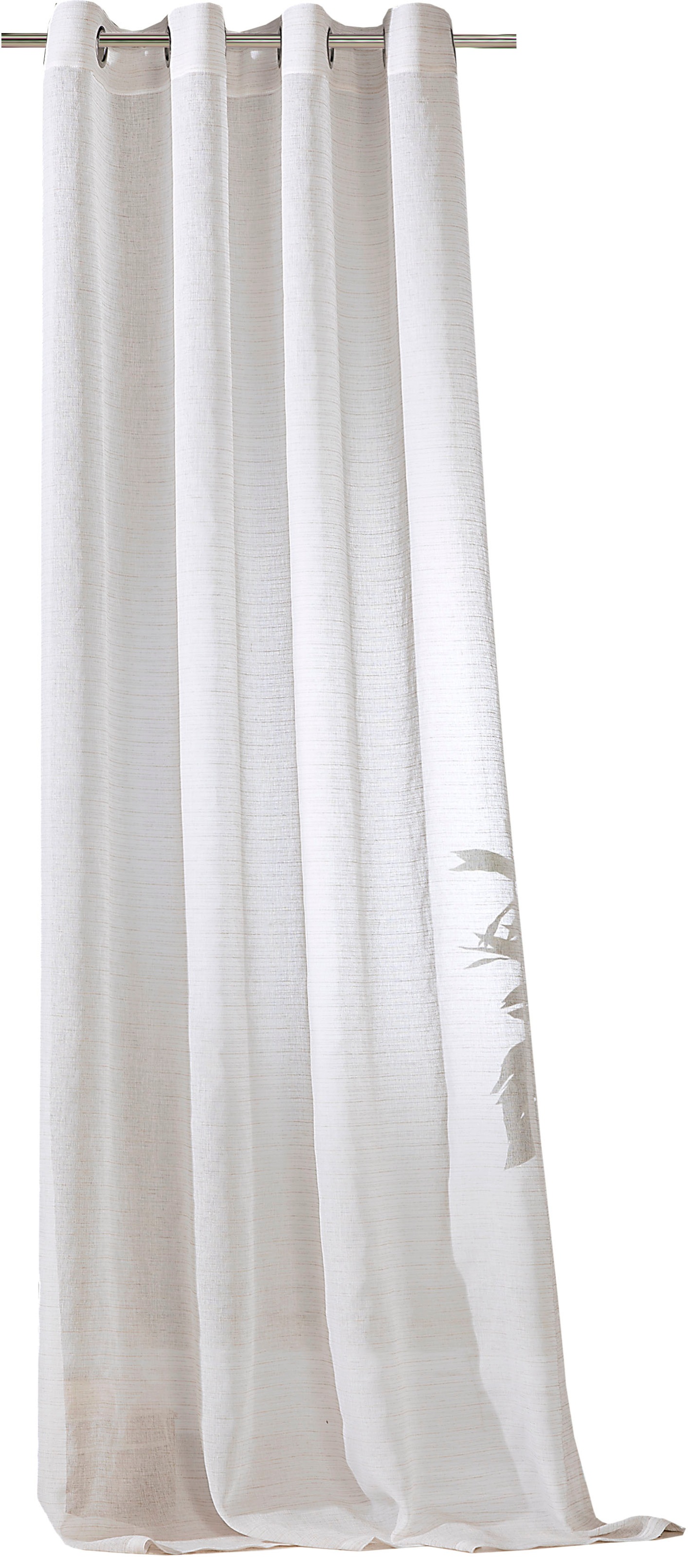 Weckbrodt Vorhang »Natural Chic«, (1 St.), Leinen-Optik, Webstreifen, halbtransparent, Gardine, Store
