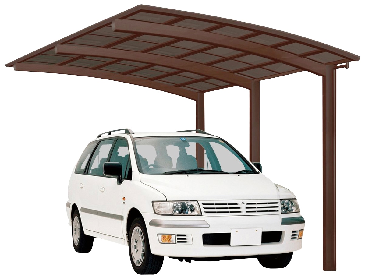 Einzelcarport »Portoforte Typ 110 Standard-mattbraun«, Aluminium, 254 cm, braun,...