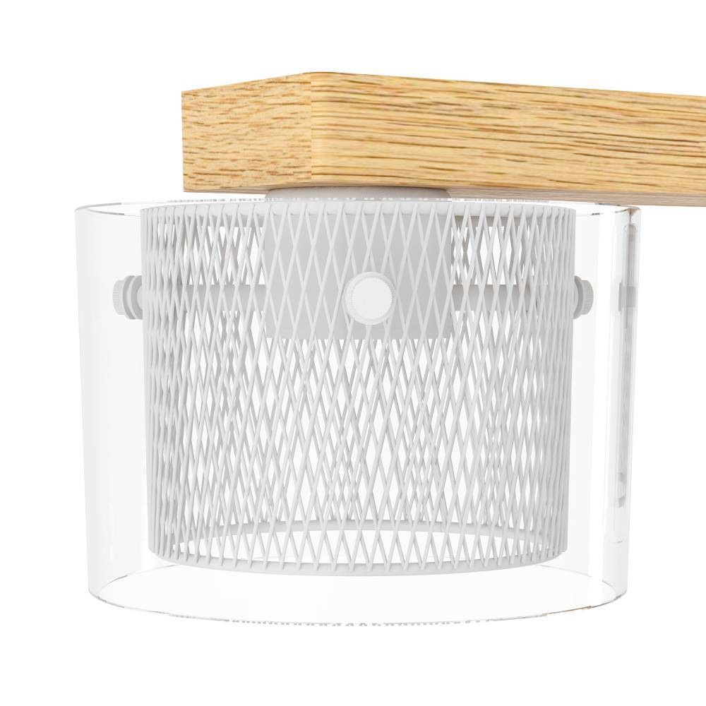 EGLO Hängeleuchte »PORTICO-Z Hängelampe Holz weiß, ZigBee 3.0, Timer, Pendelleuchte«, 4 flammig, Leuchtmittel LED-Modul | LED fest integriert, App / Sprachsteuerung Alexa, 88x15x110cm, exkl. Fernbedienung