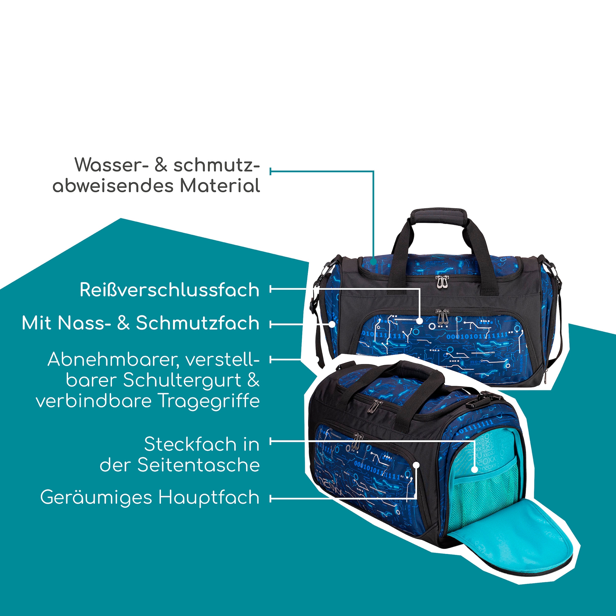 neoxx Sporttasche »Move, Next Level«, teilweise aus recyceltem Material
