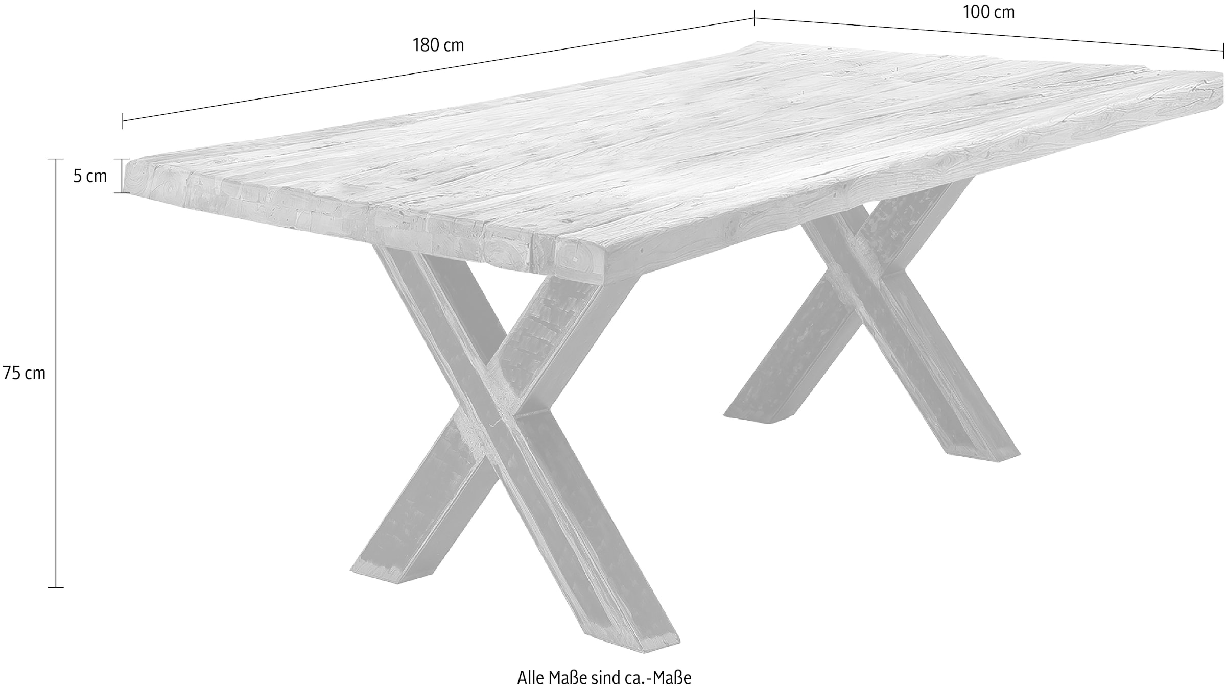 SIT Esstisch Gestell im Used-Look