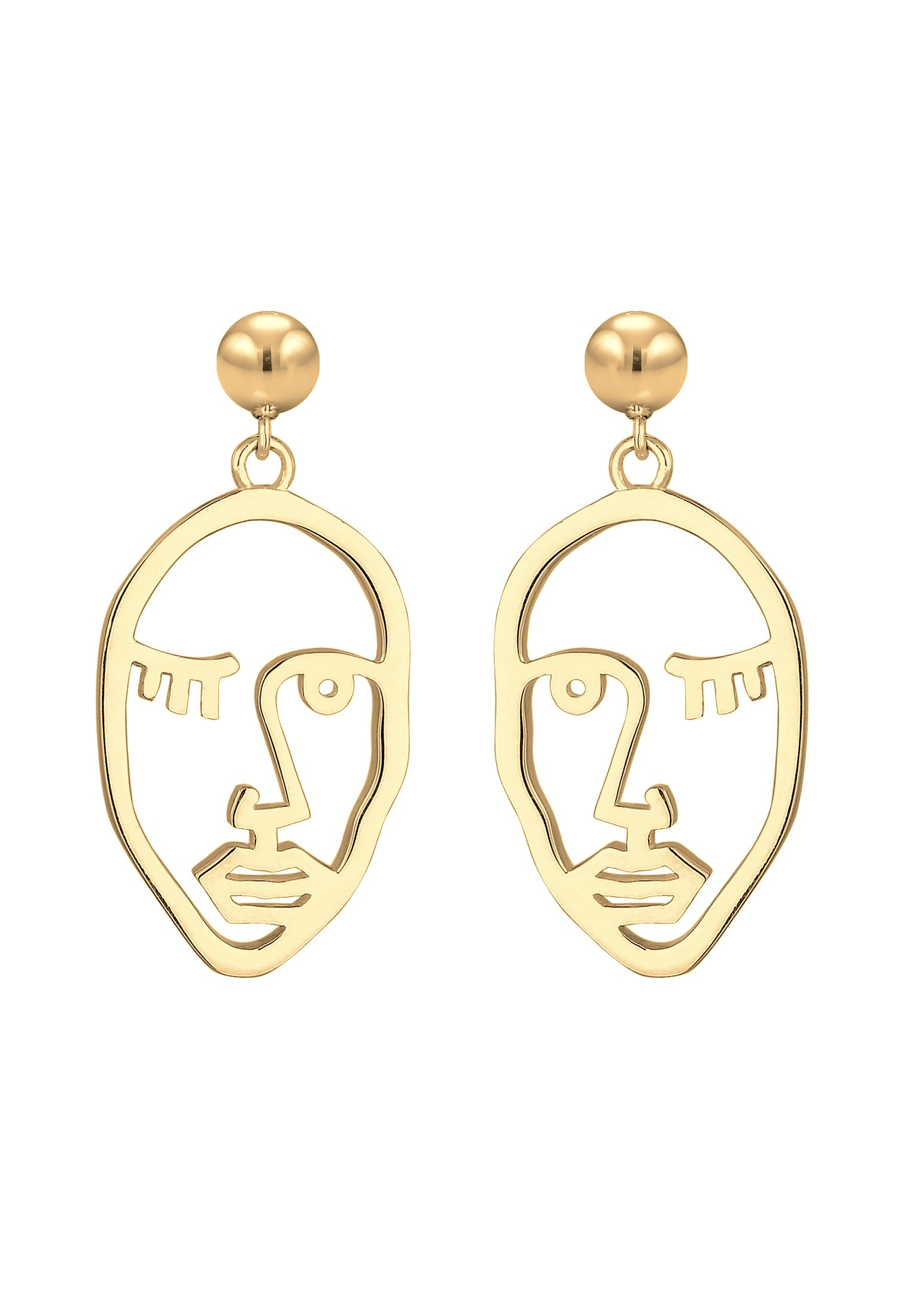 Elli Paar Ohrhänger »Ohrringe Ohrhänger Gesicht Design 925 Sterling Silber«