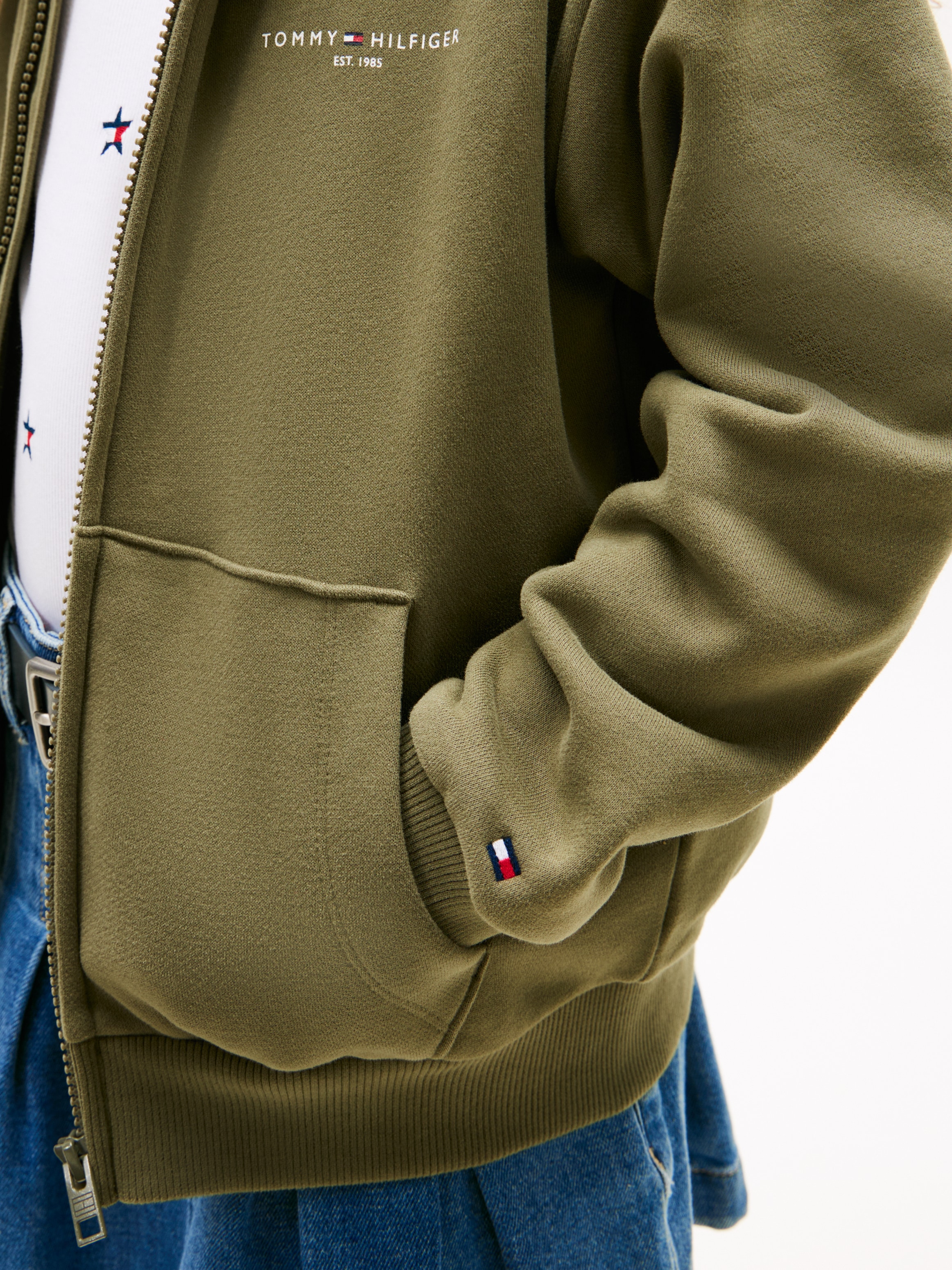 Tommy Hilfiger Kapuzensweatjacke »MINI CORP ZIP THROUGH HOODIE« Kinder bis 16 Jahre