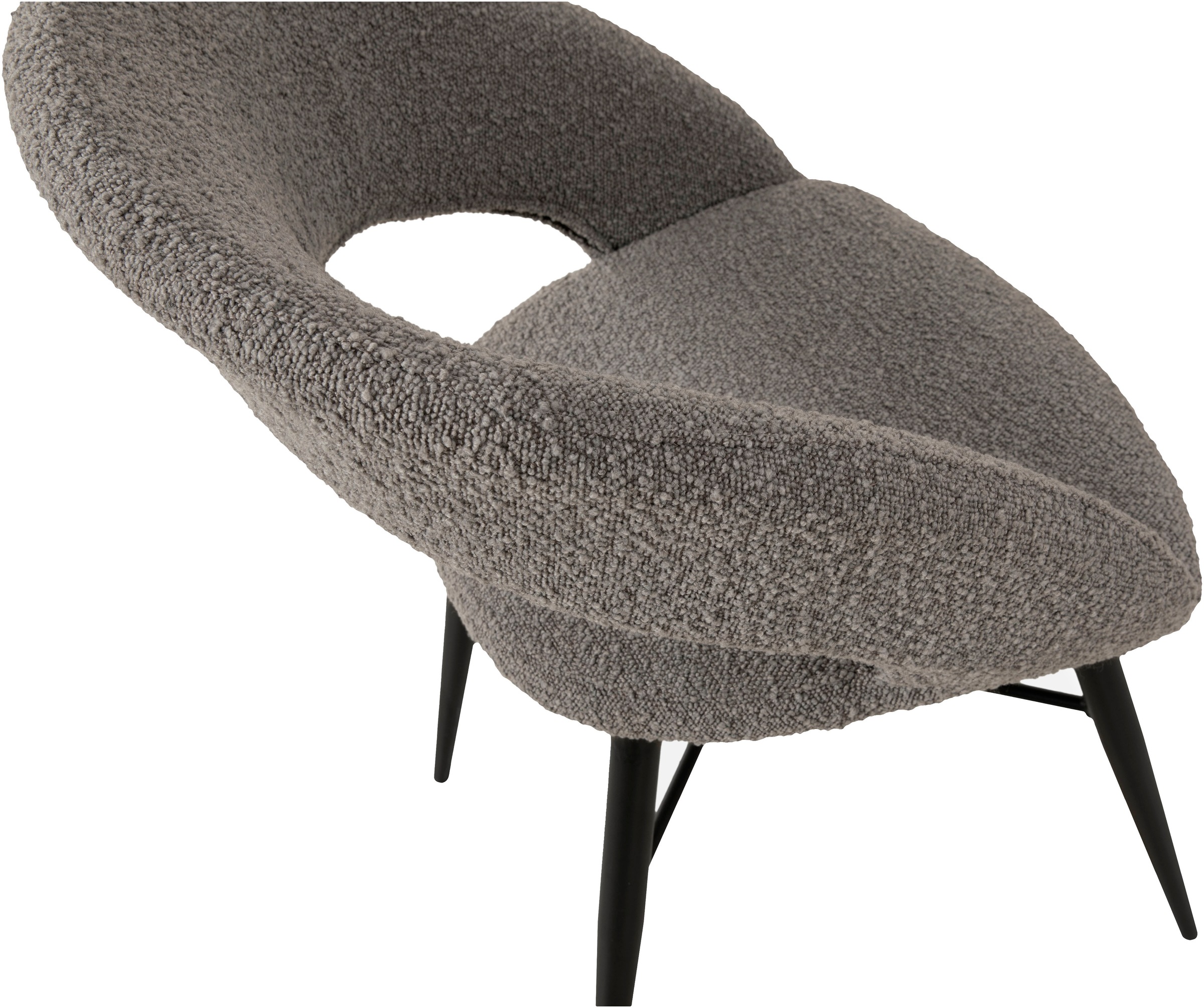 OMG Design Esszimmerstuhl »Marley« (Set) 1 Stk.mit modernem Cut-Out, Bouclé Bezug