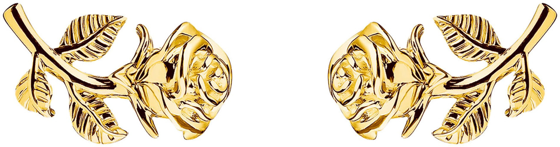 THOMAS SABO 18ct Gold Plated Rose Stud Earrings H2314-413-39