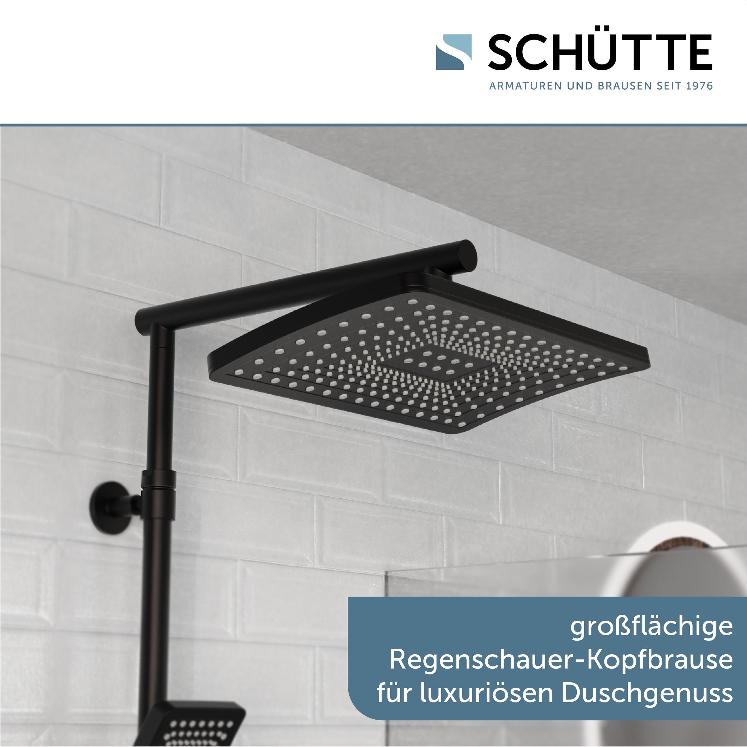Schütte Duschbrause »TRENTO«, (Set), mit Thermostatarmatur, 3-fach verstellbar, Antikalk-Noppen