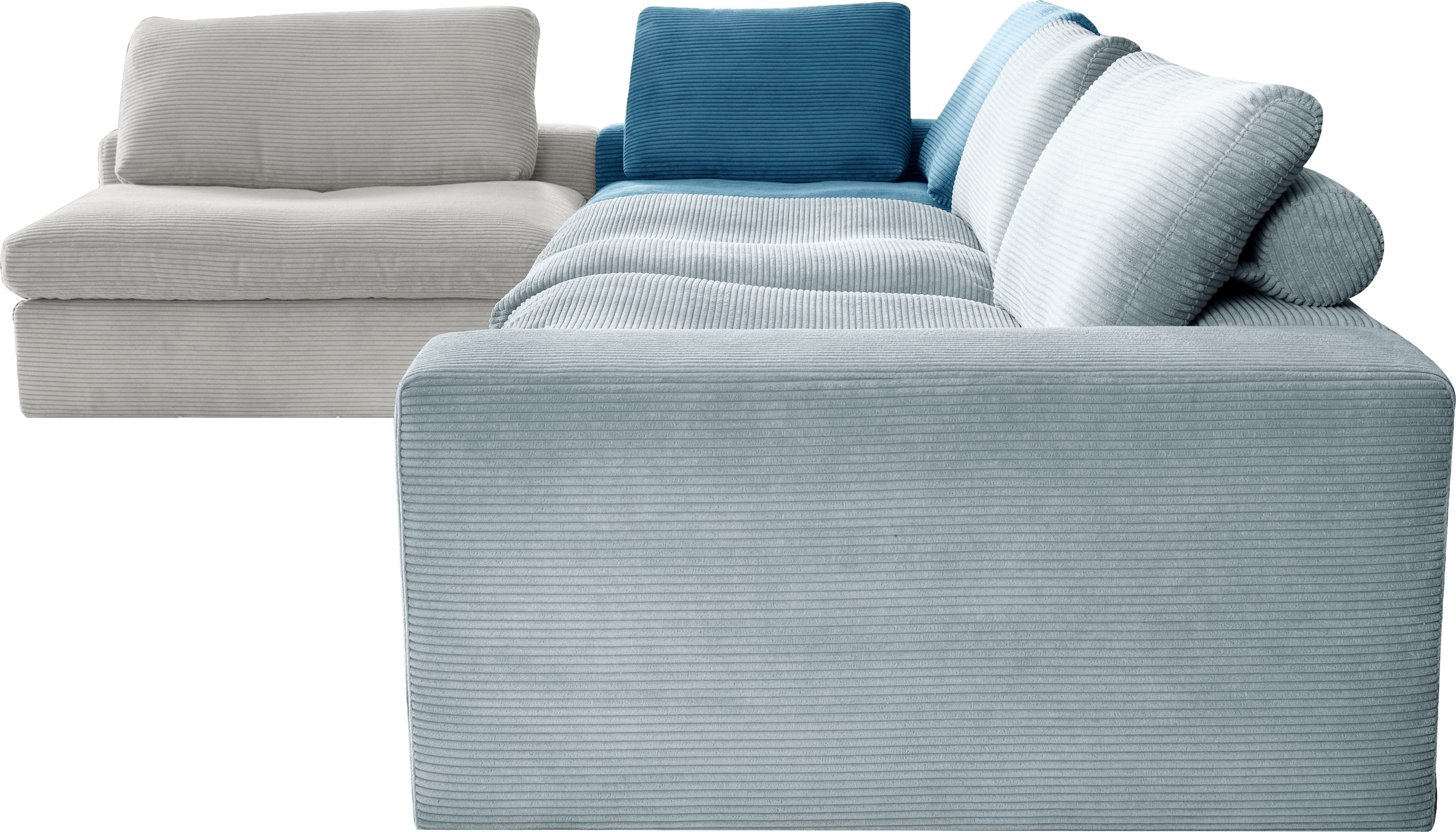 alina Ecksofa »Sandy«, mit losen Sitz und Rückenkissen, in modernem Cordstoff