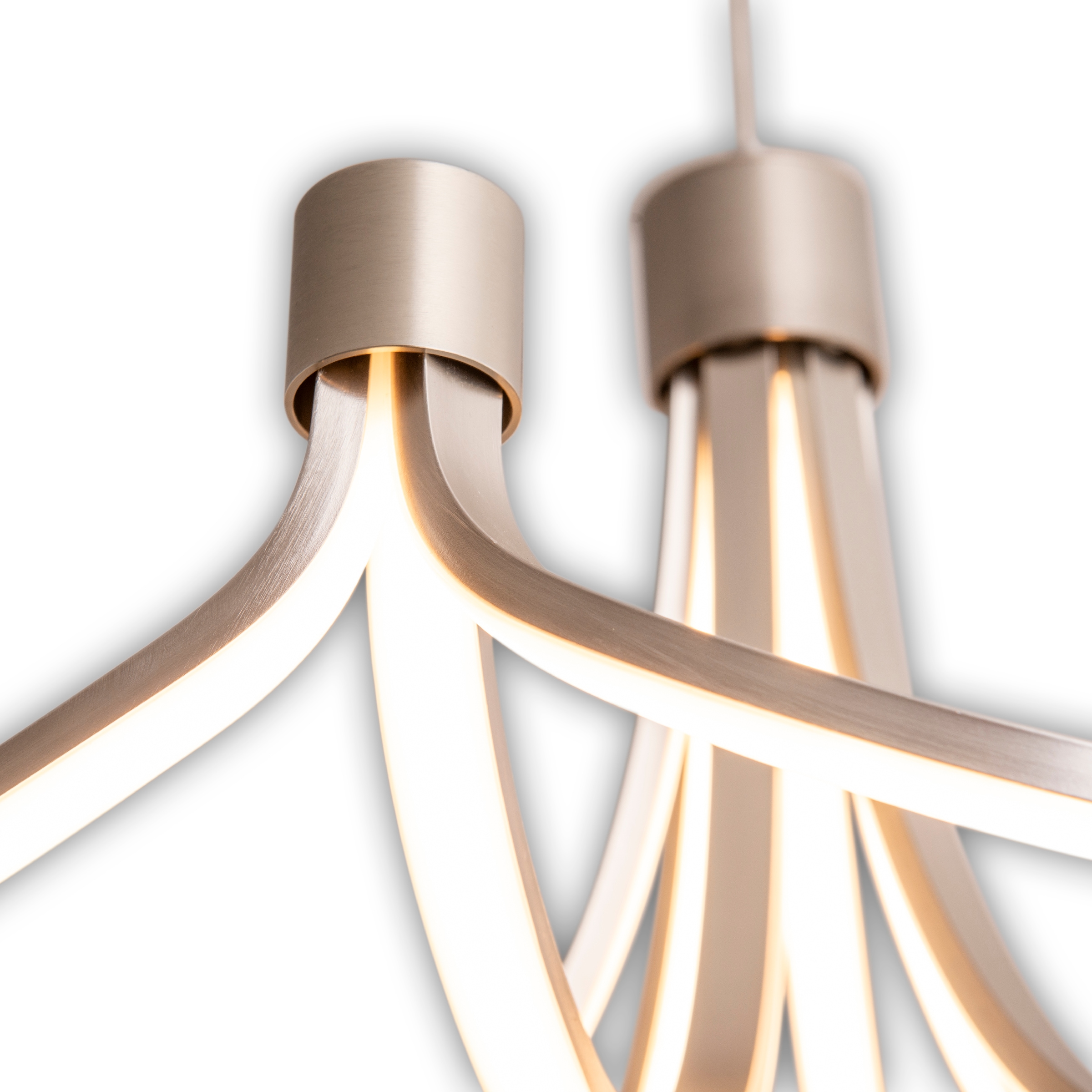 näve LED Pendelleuchte »Festos« LED-Modul 1 Stk. Kronleuchter, stufenweise dimmbar, satiniertes Metall, H: 150cm