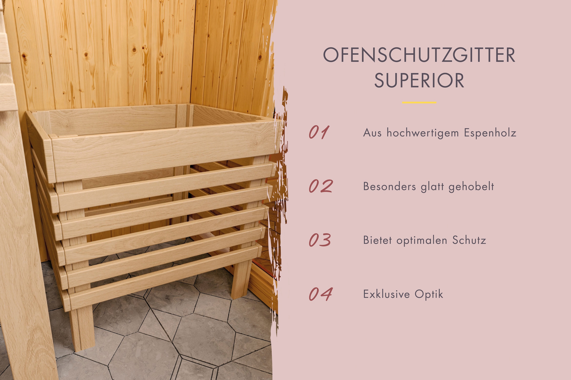 Karibu Sauna »Amada« Set,  Ofen 9 KW externe Strg easy