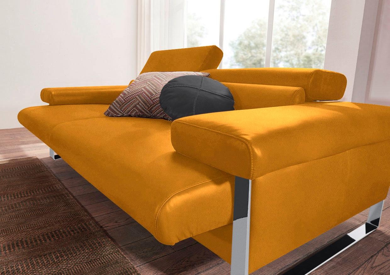 W.SCHILLIG 2-Sitzer »finn«, German Design Award 2016, Fußgestell Chrom glänzend, Breite 210 cm