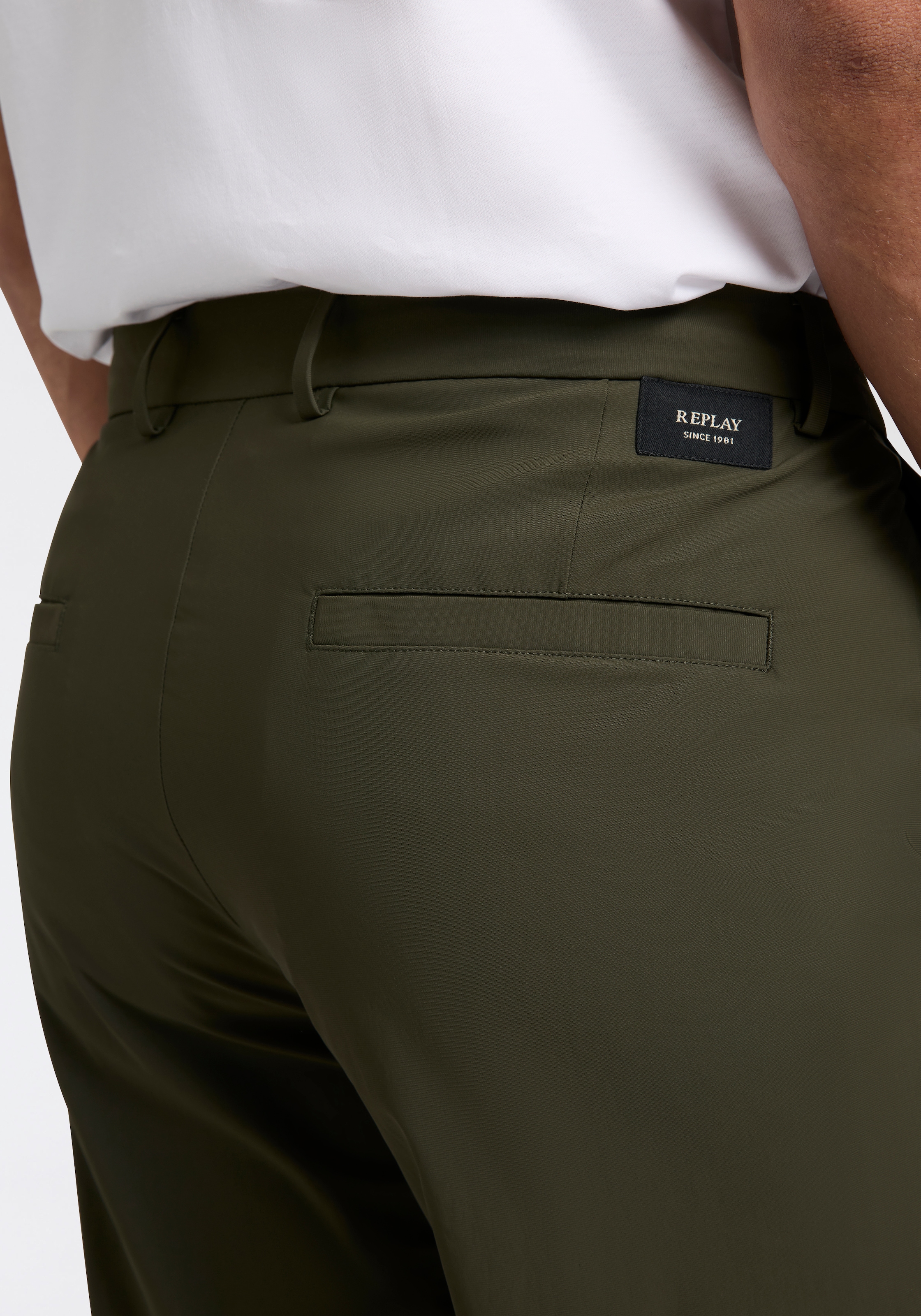 Replay Chinohose, mit Markenlabel