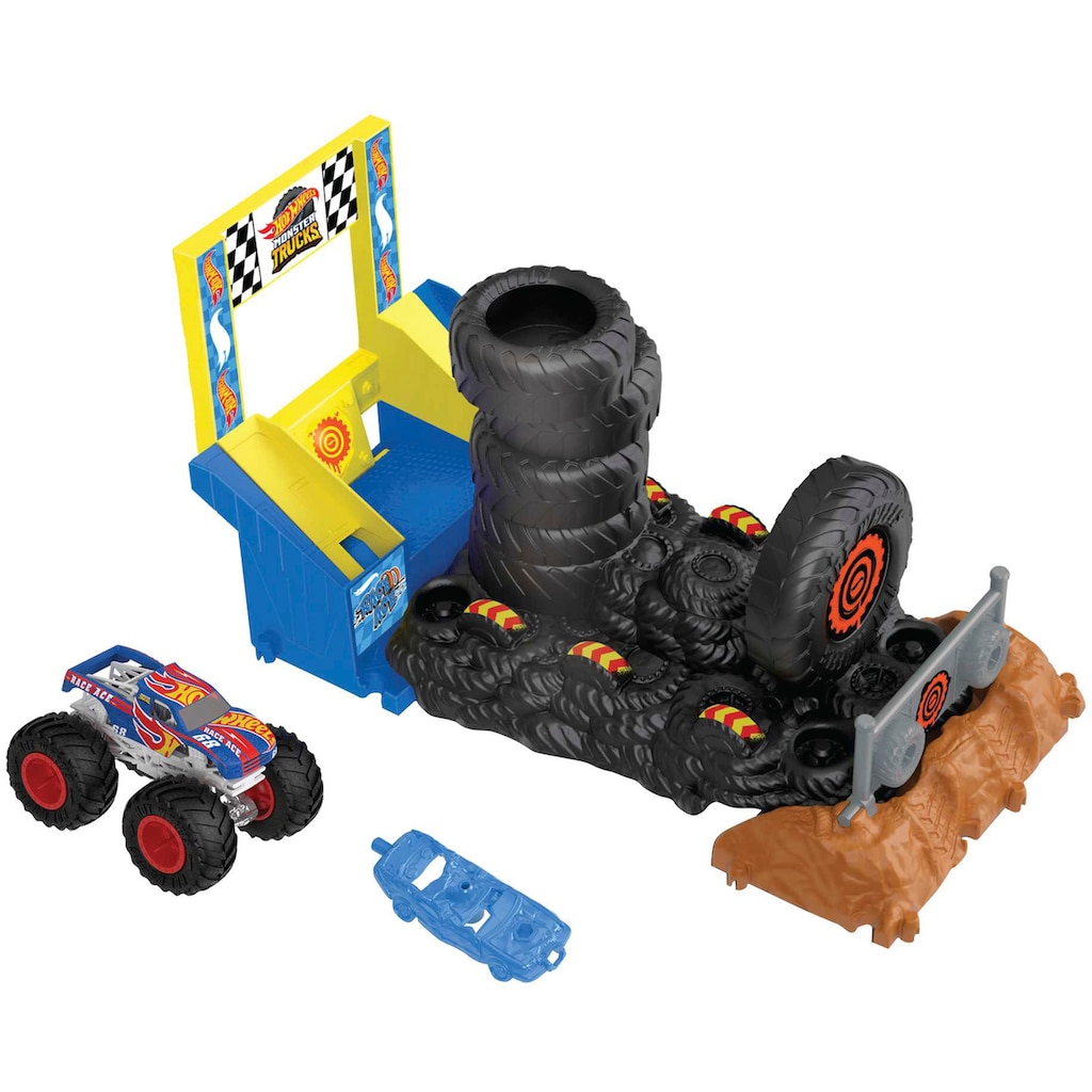 Hot Wheels Spiel-Parkgarage »Entry Challenge - Race Ace's Tire Smash Race«