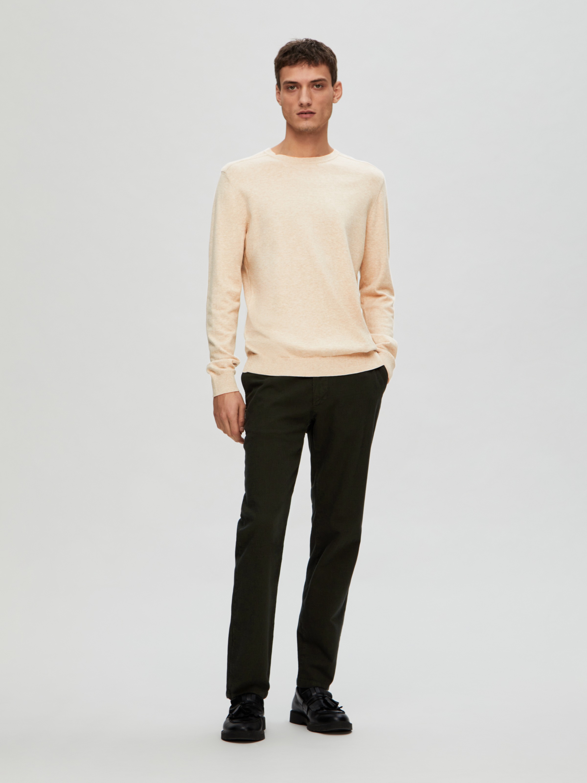 SELECTED HOMME Strickpullover »SLHBERG CREW NECK NOOS«