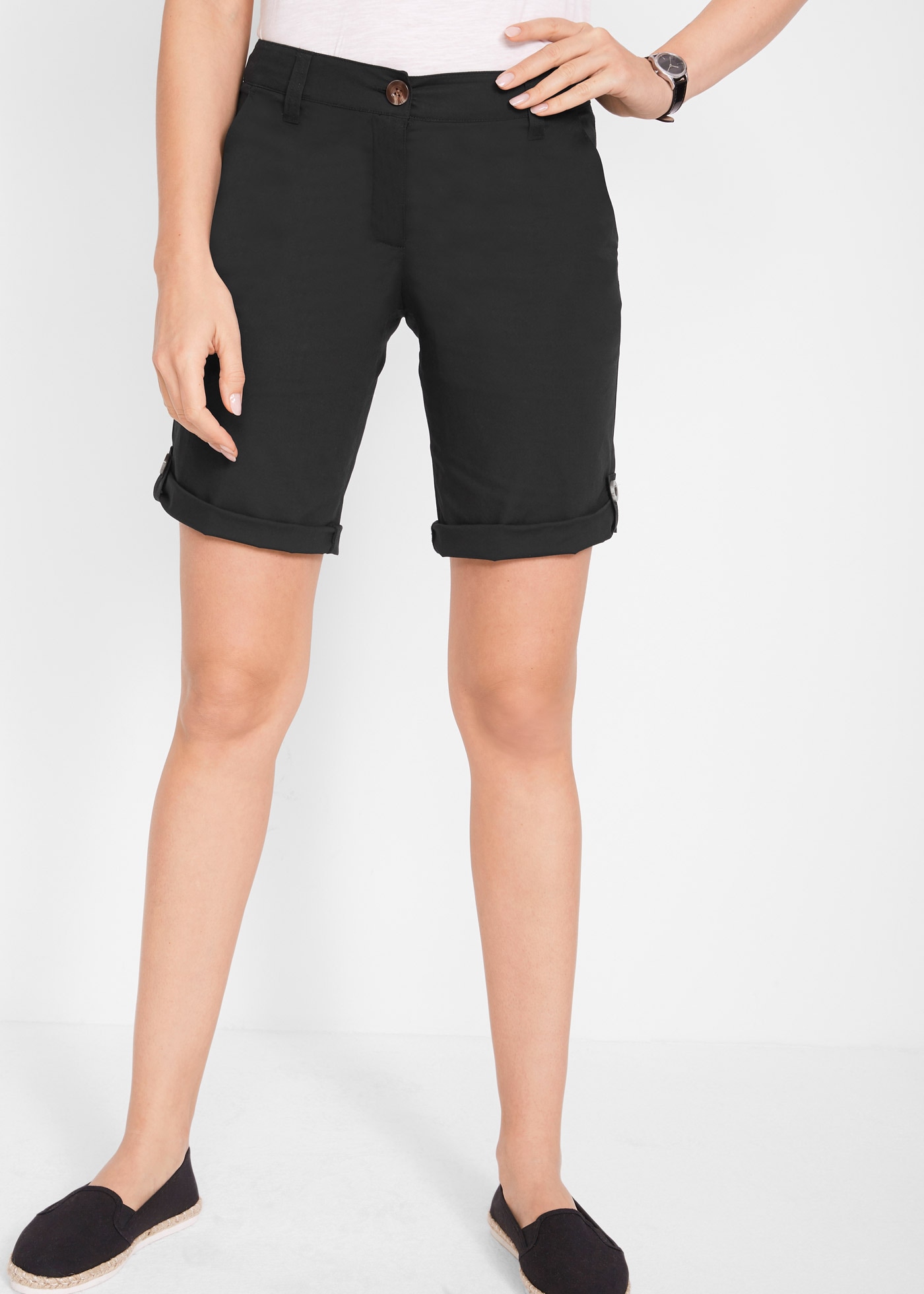 bonprix Bermudas »Stretch Bermuda«  mit krempelbaren Beinen, Regular Fit
