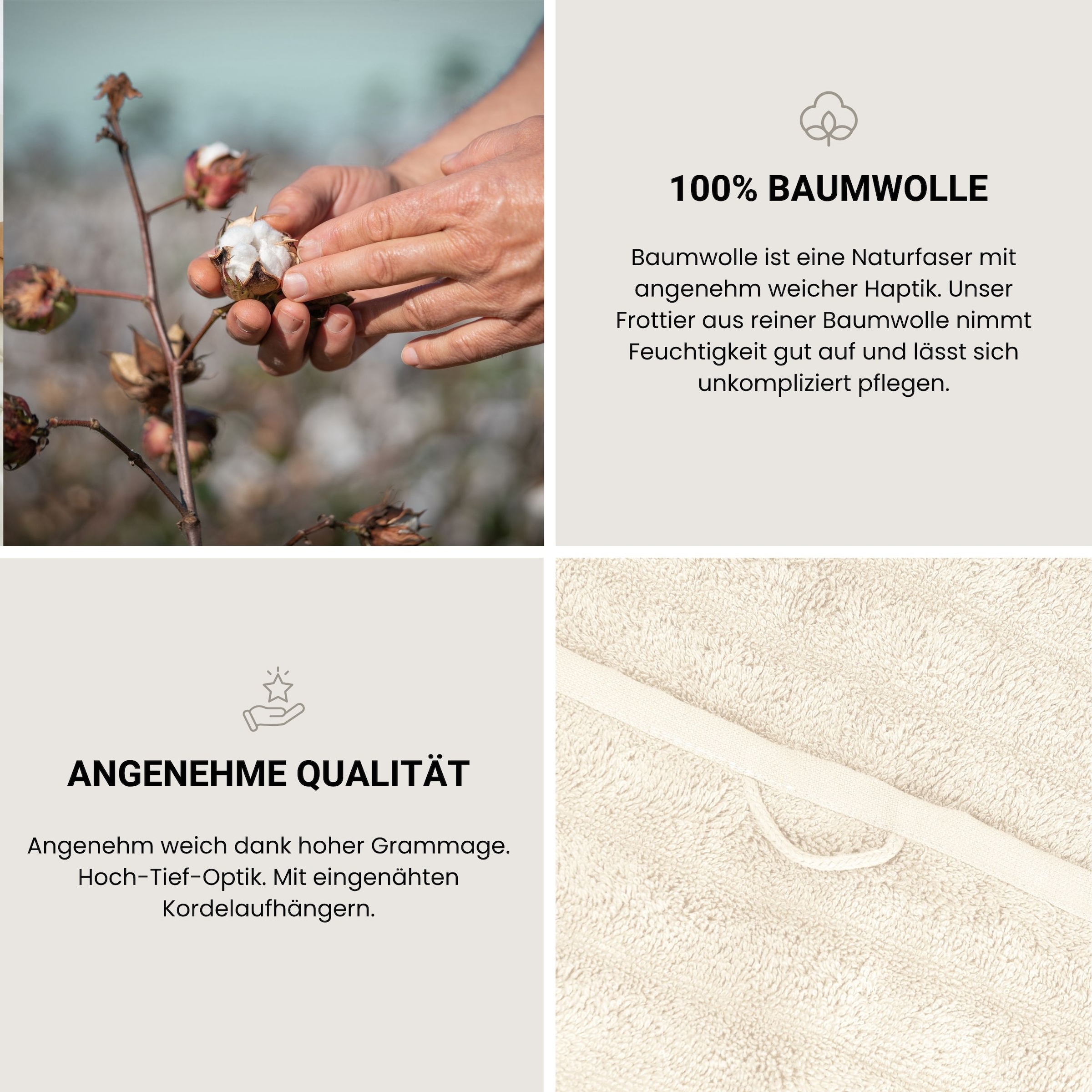 Schiesser Duschtücher »Neapel aus 100% Baumwolle mit eleganter Hoch-Tief-Optik« OEKO-TEX® MADE IN GREEN