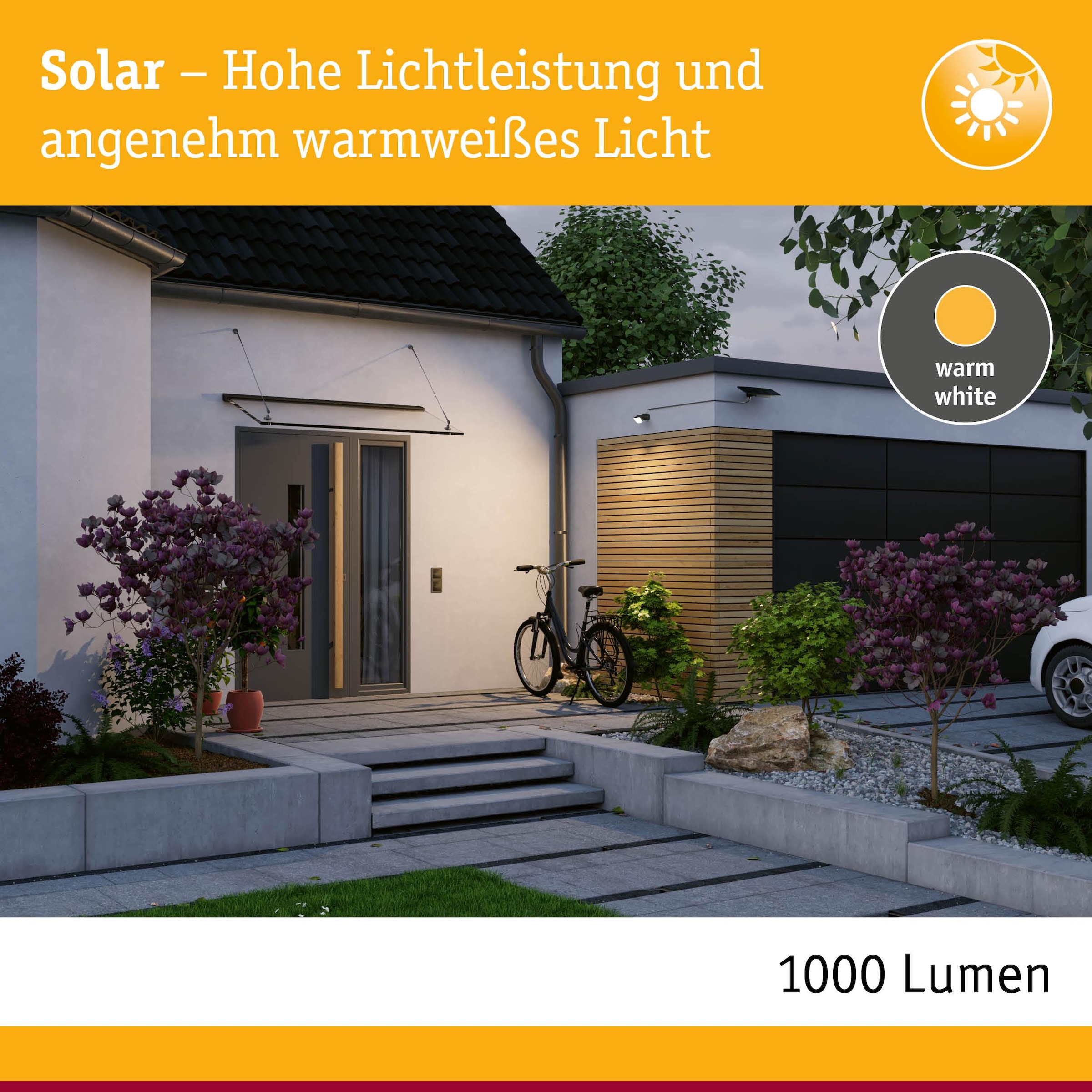 Paulmann Flutlichtstrahler »Flotas Zigbee IP65 3000K 700lm Anthrazit« LED-Modul 1 Stk. Warmweiß Smart Home