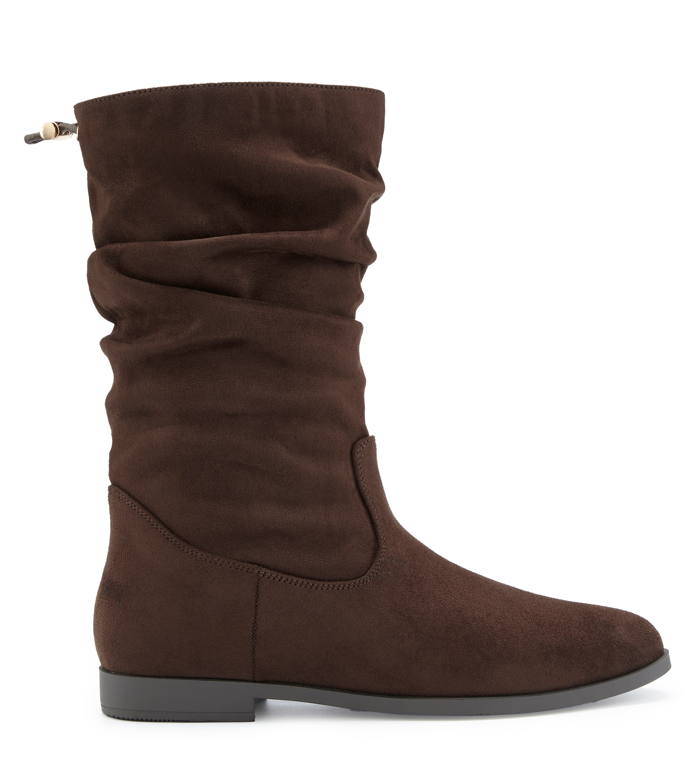 LASCANA Stiefel »Stiefelette, Slouchy Boots,«  NEU mit Gummi-Kordelzug, in zwei verschiedenen Längen tragbar VEGAN