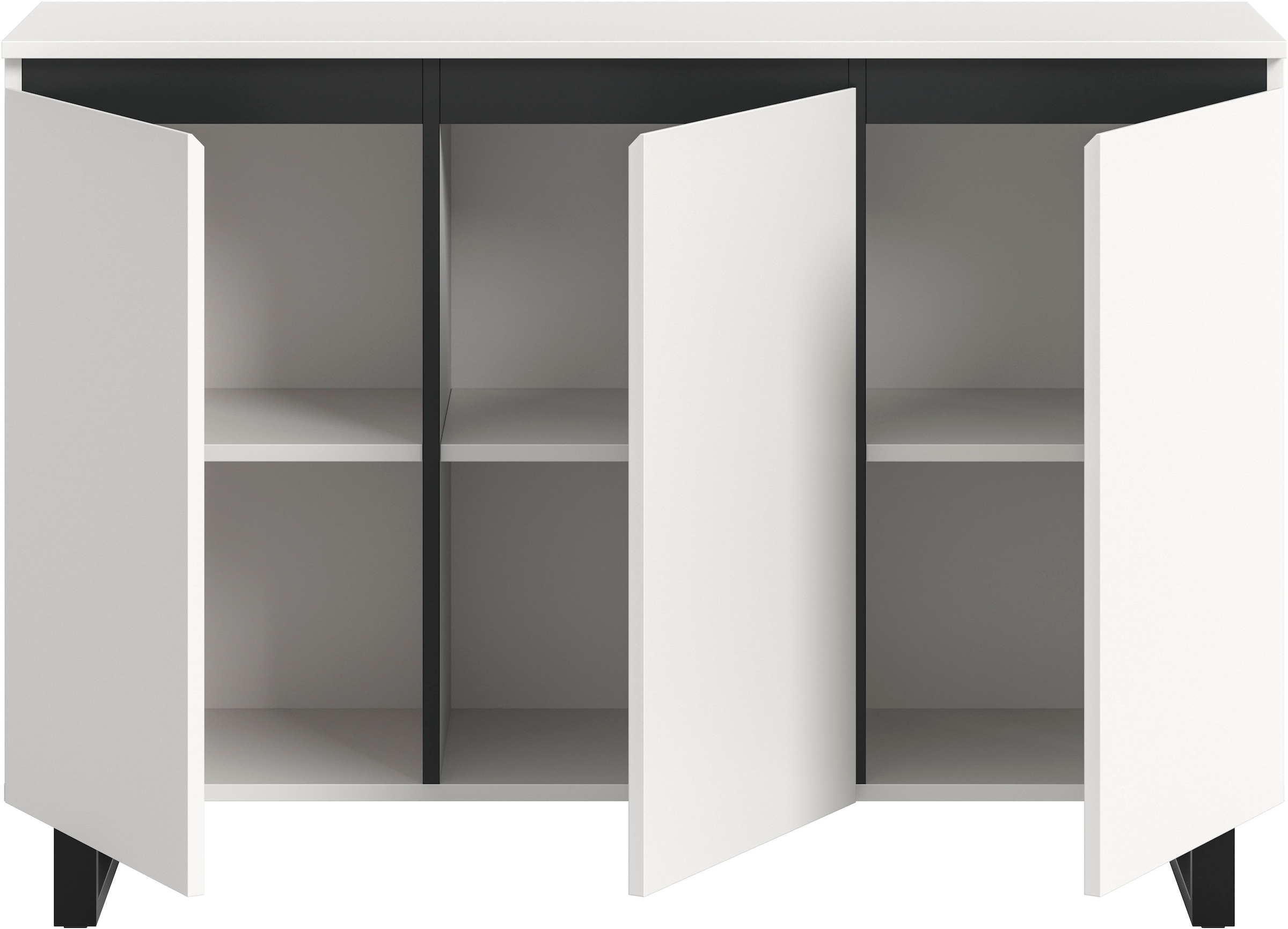 INOSIGN Sideboard »TOMA, Breite: 120 cm, mit Metall-Kufen-Fuß, 3 Türen, 3 Einlegeböden« Anrichte, Kommode, Schrank, Board, Higboard