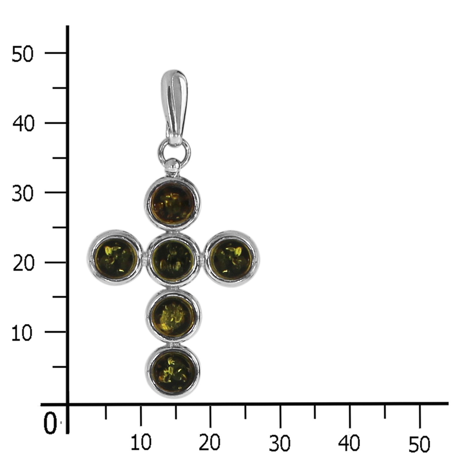OSTSEE-SCHMUCK Kettenanhänger »- Kreuz - Silber 925/000 - Bernstein«