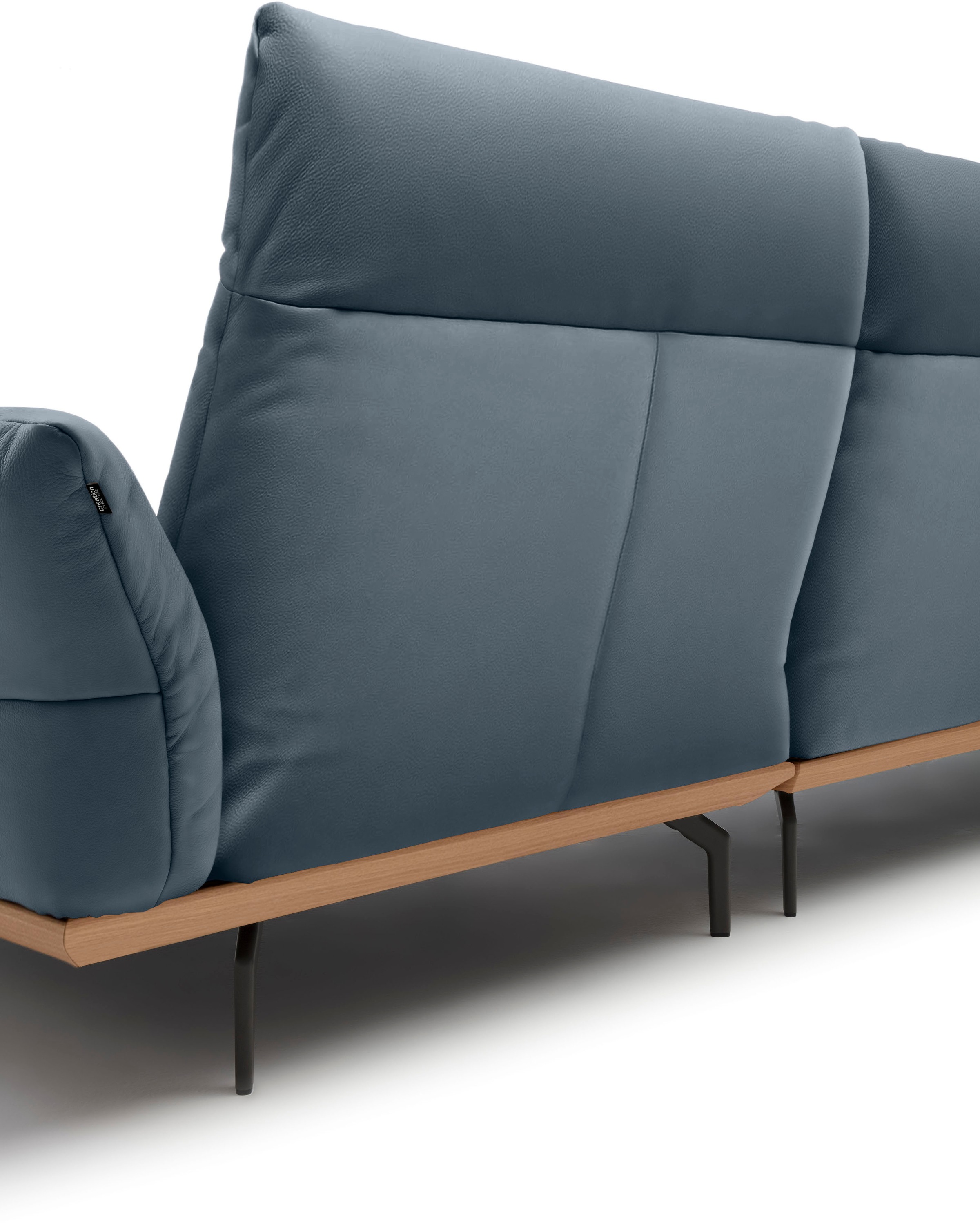 Creation BY ROLF BENZ Ecksofa »CR.460«, Sockel in Eiche, Alugussfüße in umbragrau, Breite 298 cm