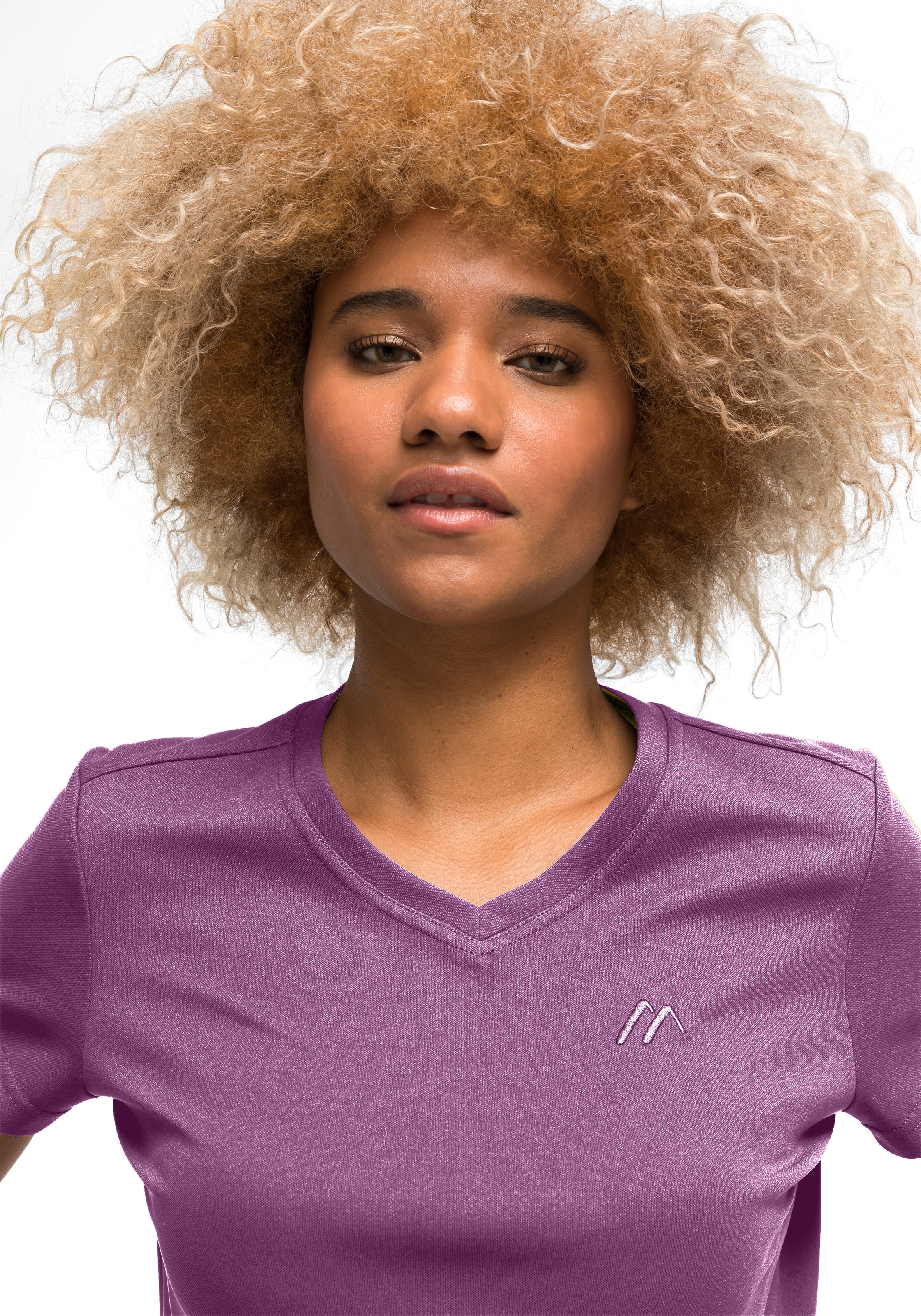 Maier Sports T-Shirt »Trudy« Damen Kurzarmshirt, leichtes Sommer Funktionsshirt, V-Ausschnitt