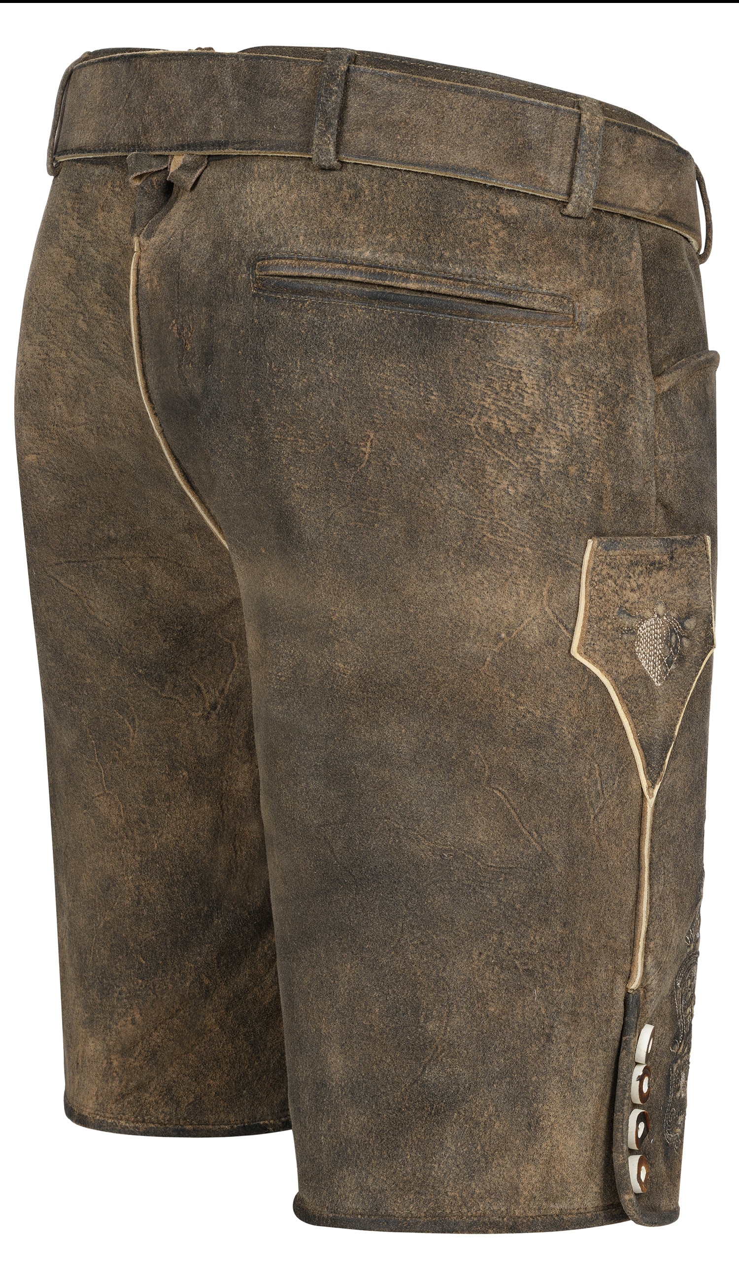 Nübler Trachtenlederhose »Lederhose kurz Suede«