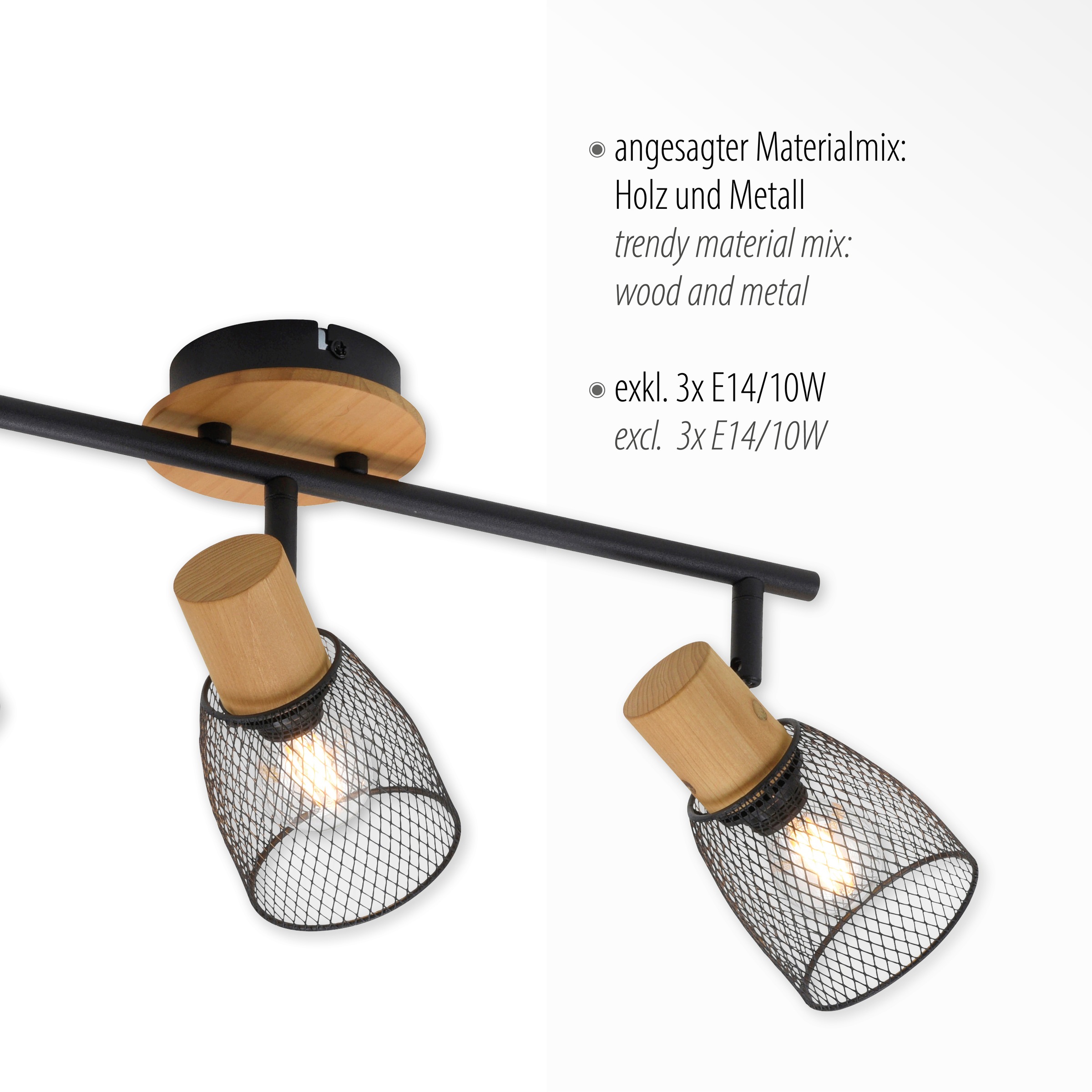 JUST LIGHT Wandleuchte »TAMIS« E14 1 Stk. ExklusiveE14 ,