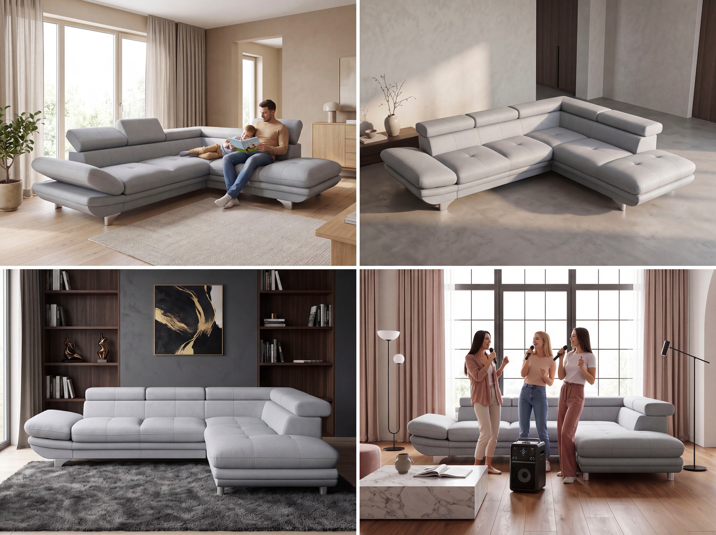 COTTA Ecksofa »Enterprise L-Form, B: 277 cm« Arm- & Kopfteilverstellung, optional Schlaffunktion