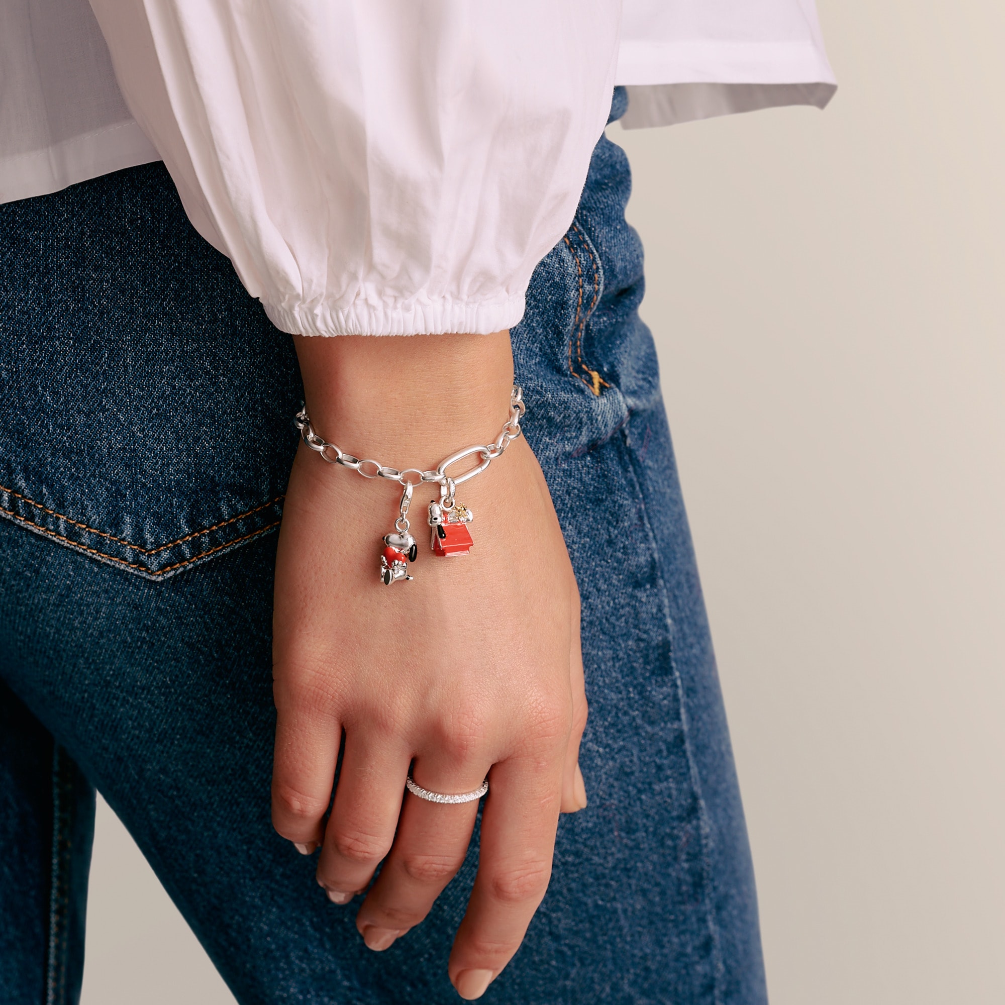 THOMAS SABO Charm-Einhänger »THOMAS SABO x Peanuts Snoopy & Herz Charm - Original«