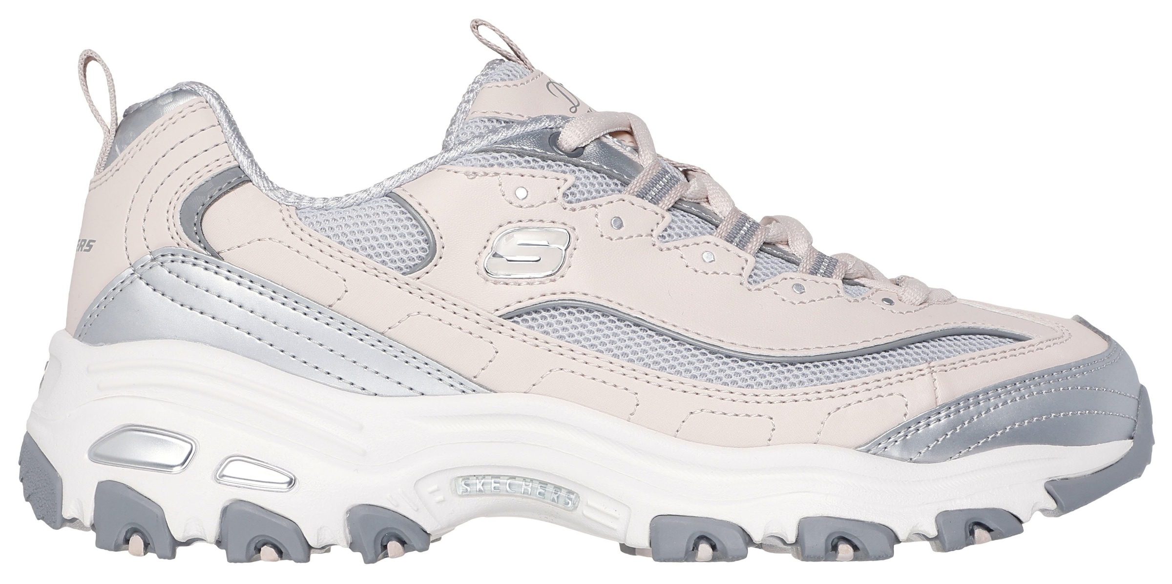 Skechers Sneaker »D'LITES-CHROMATIC«, Plateausneaker, Schnürschuh mit Metallic Einsätzen