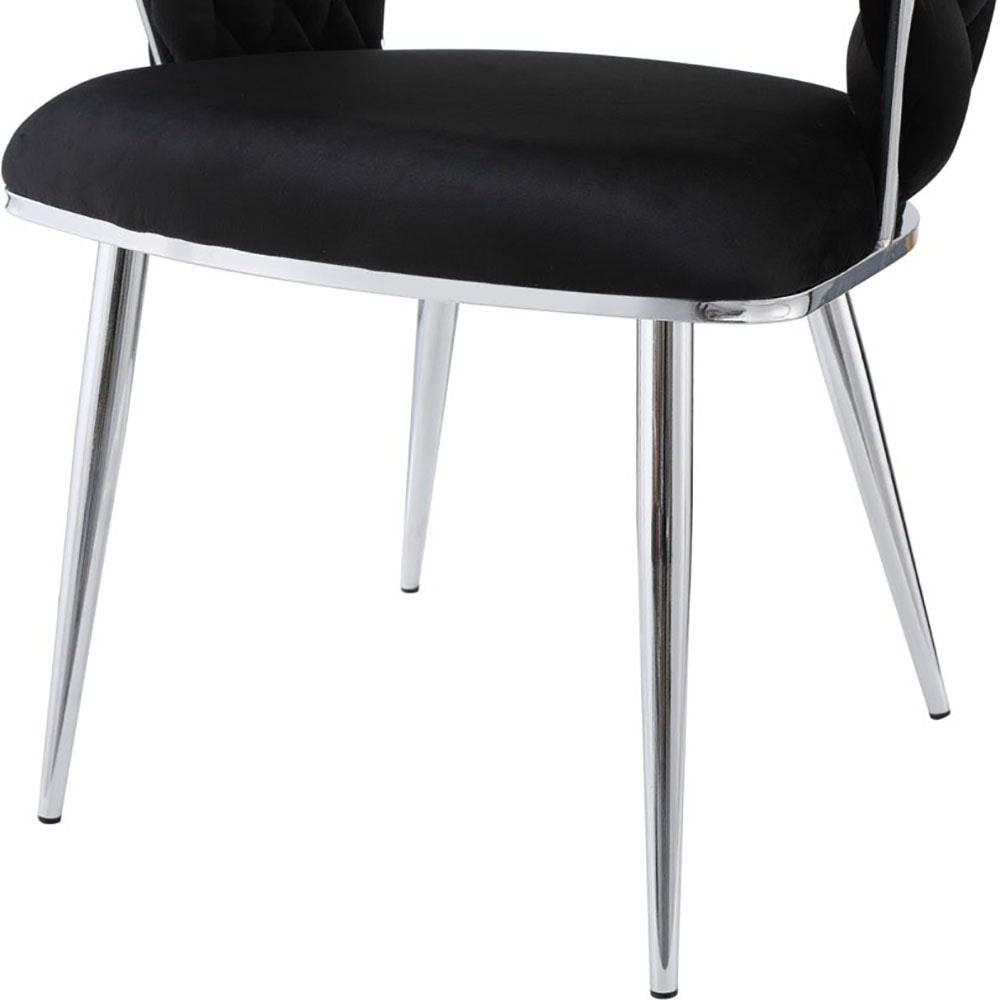 Kayoom Polsterstuhl »Stuhl Finesse 125 2er-Set, TOPSELLER! Flechtverarbeitung am Rücken«, (Set), 2 St., 2-er Set, angesagter Flechtoptik, bequem und stabil