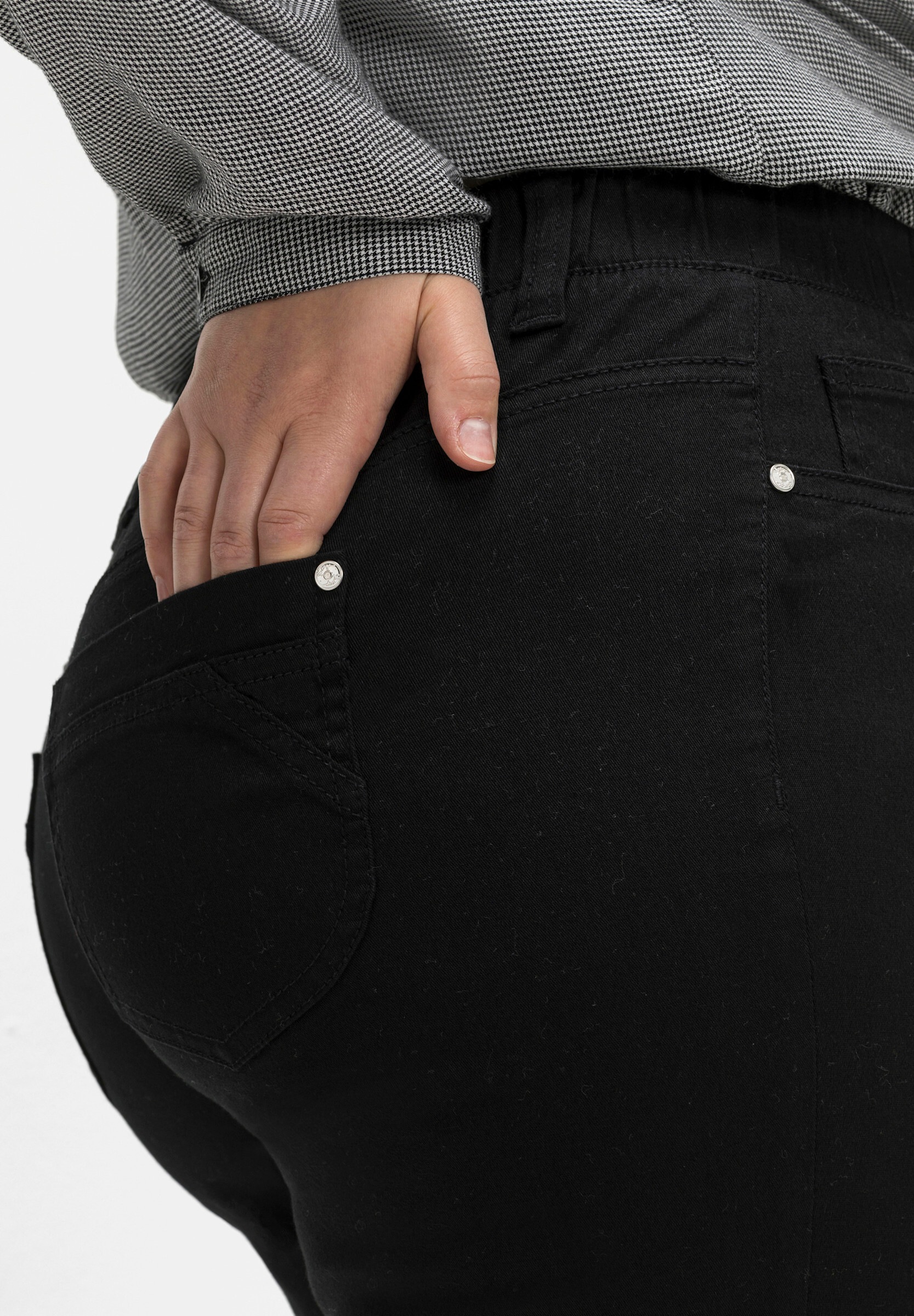 Sheego 5-Pocket-Hose »Schlupfhose Schlupfhose in schmaler Form, aus Twill«  in schmaler Beinform