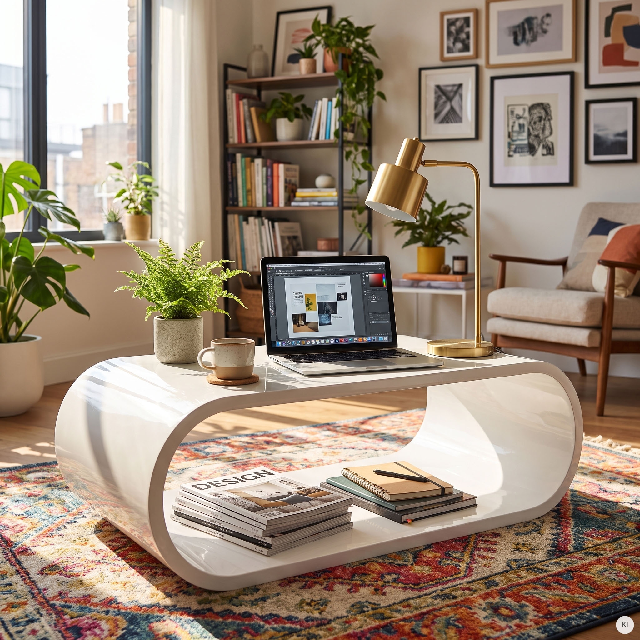 SalesFever Couchtisch »im stilvollen Look« Vollständig aus edlem Fiberglas gefertigt
